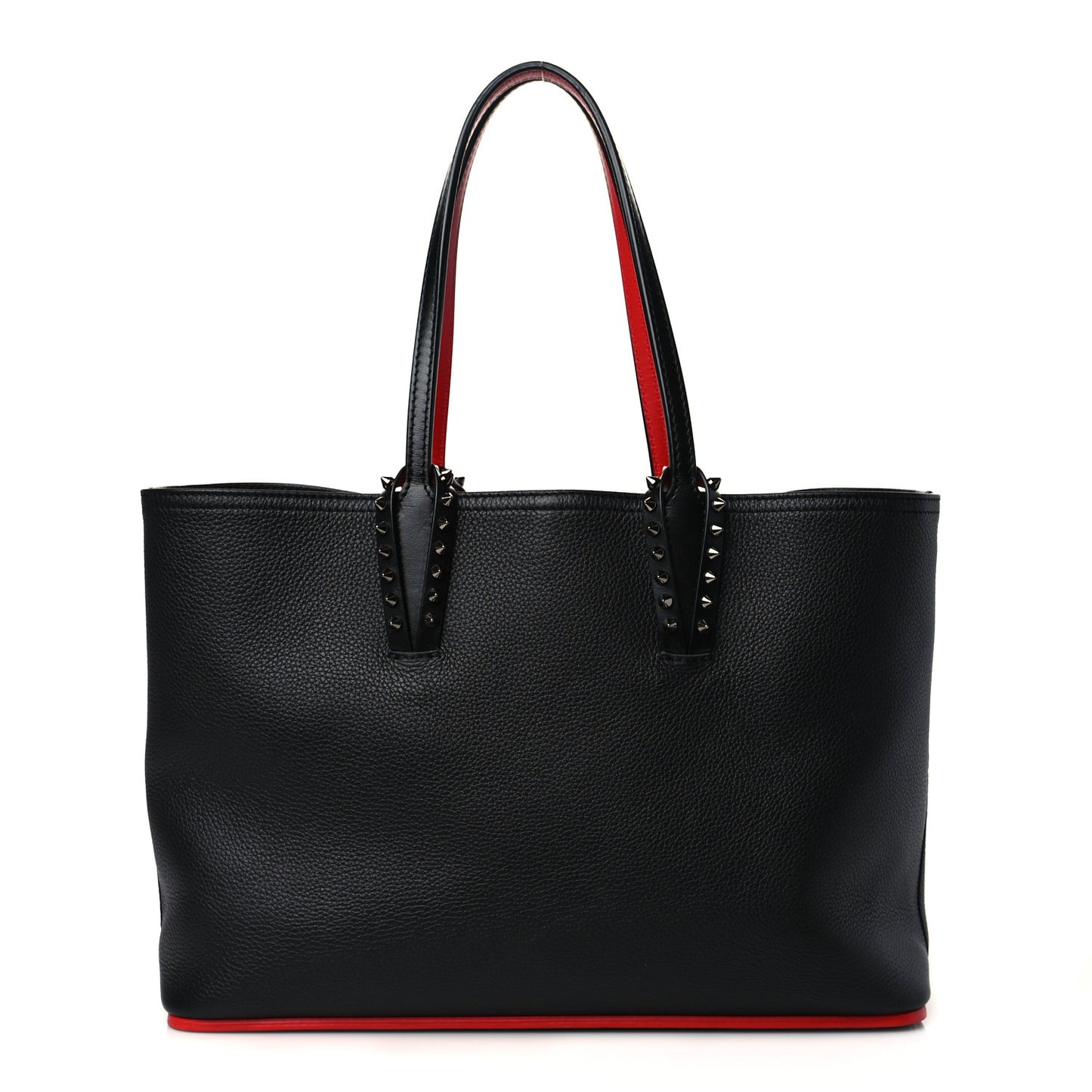 Calfskin Spikes Small East West Cabata Tote Black