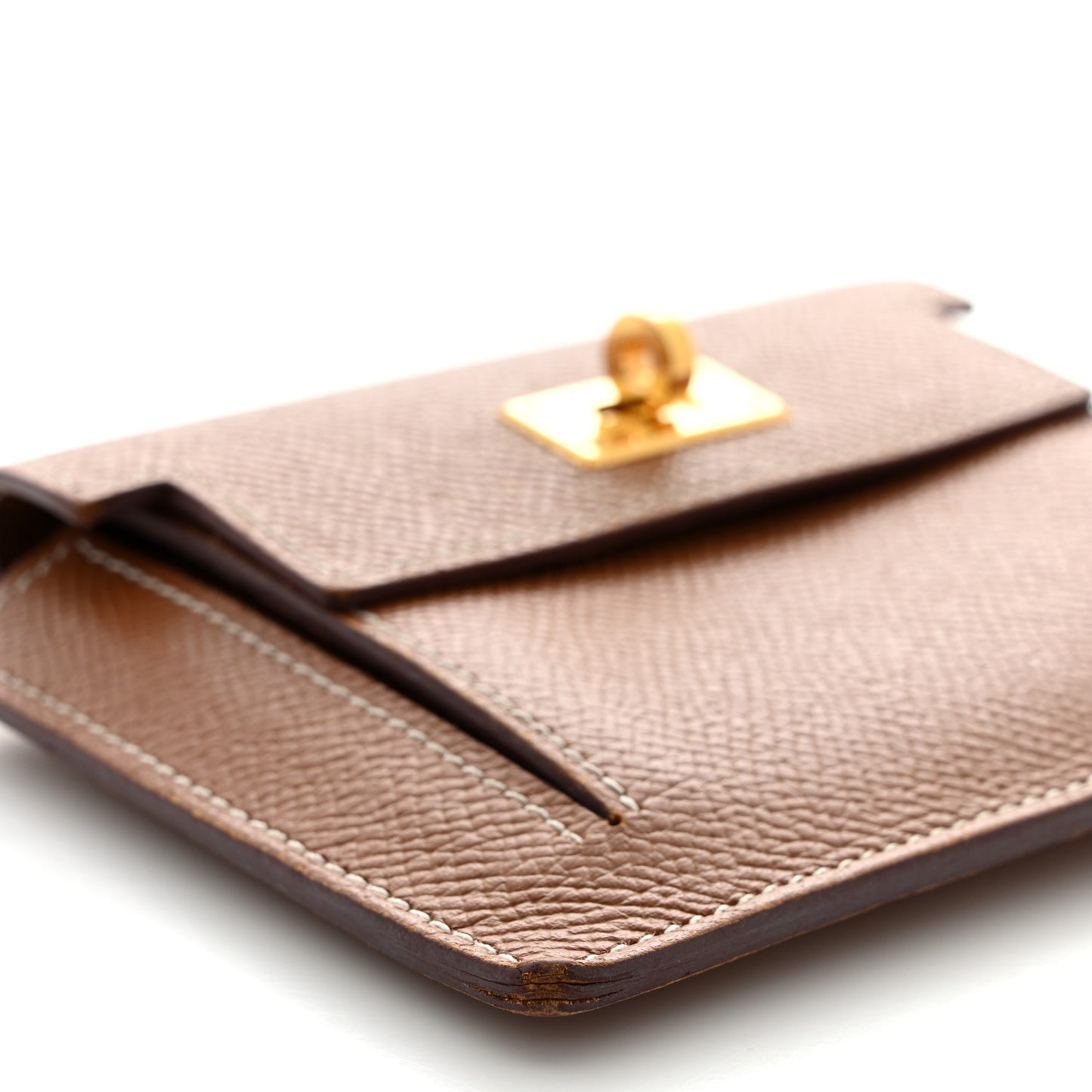 Epsom Kelly Pocket Compact Wallet Gold