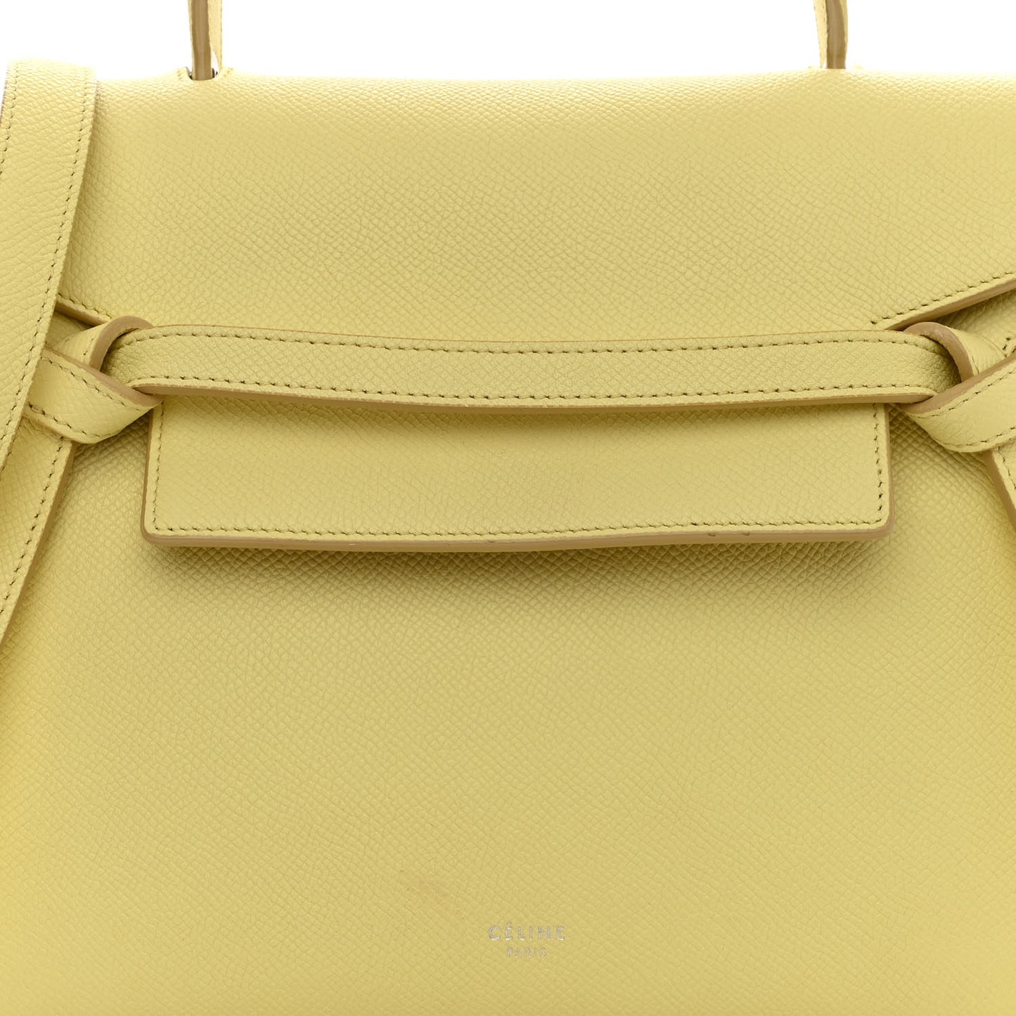 Grained Calfskin Micro Belt Bag Yellow