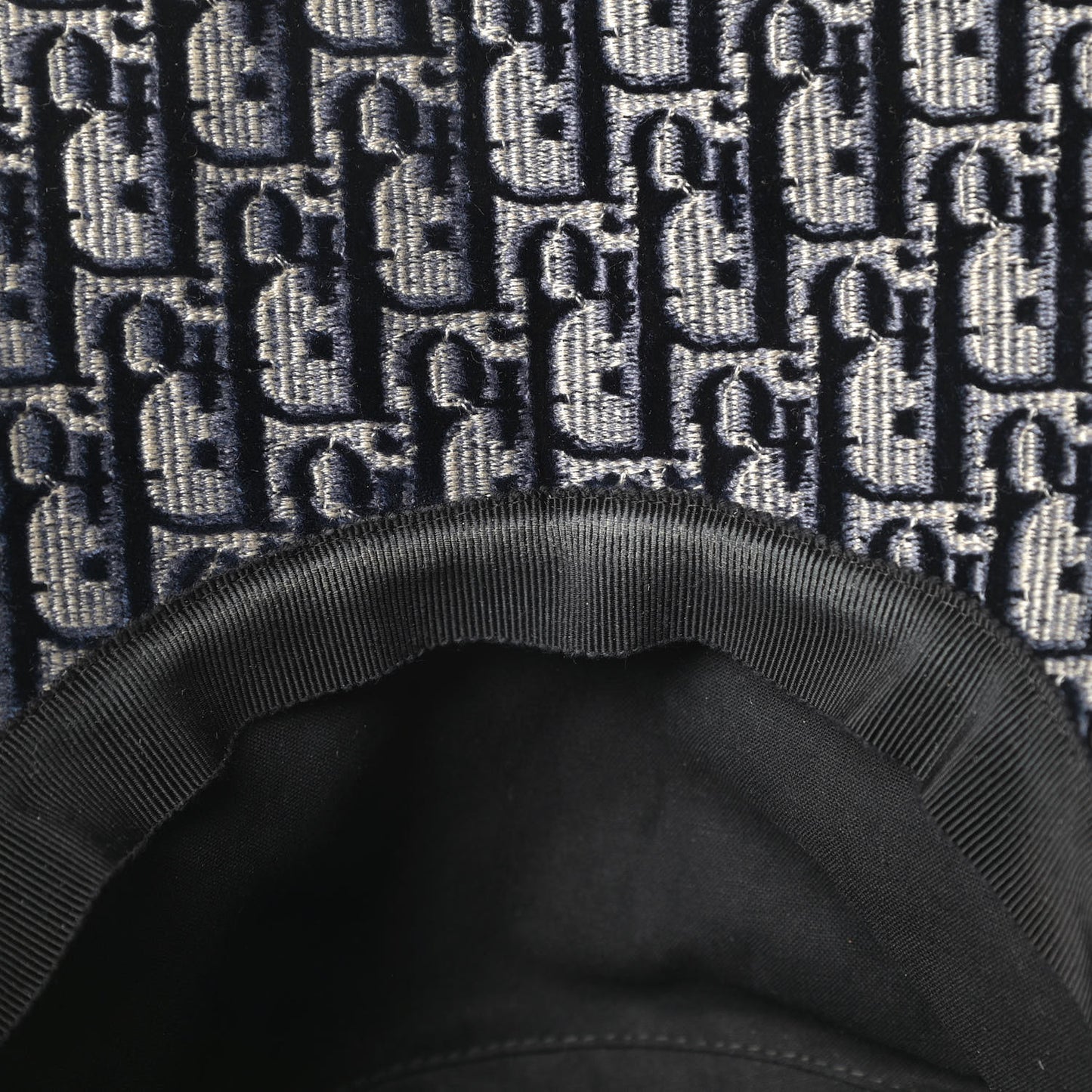 Velvet Oblique Large Brim Bucket Hat 58 Bleu Marine