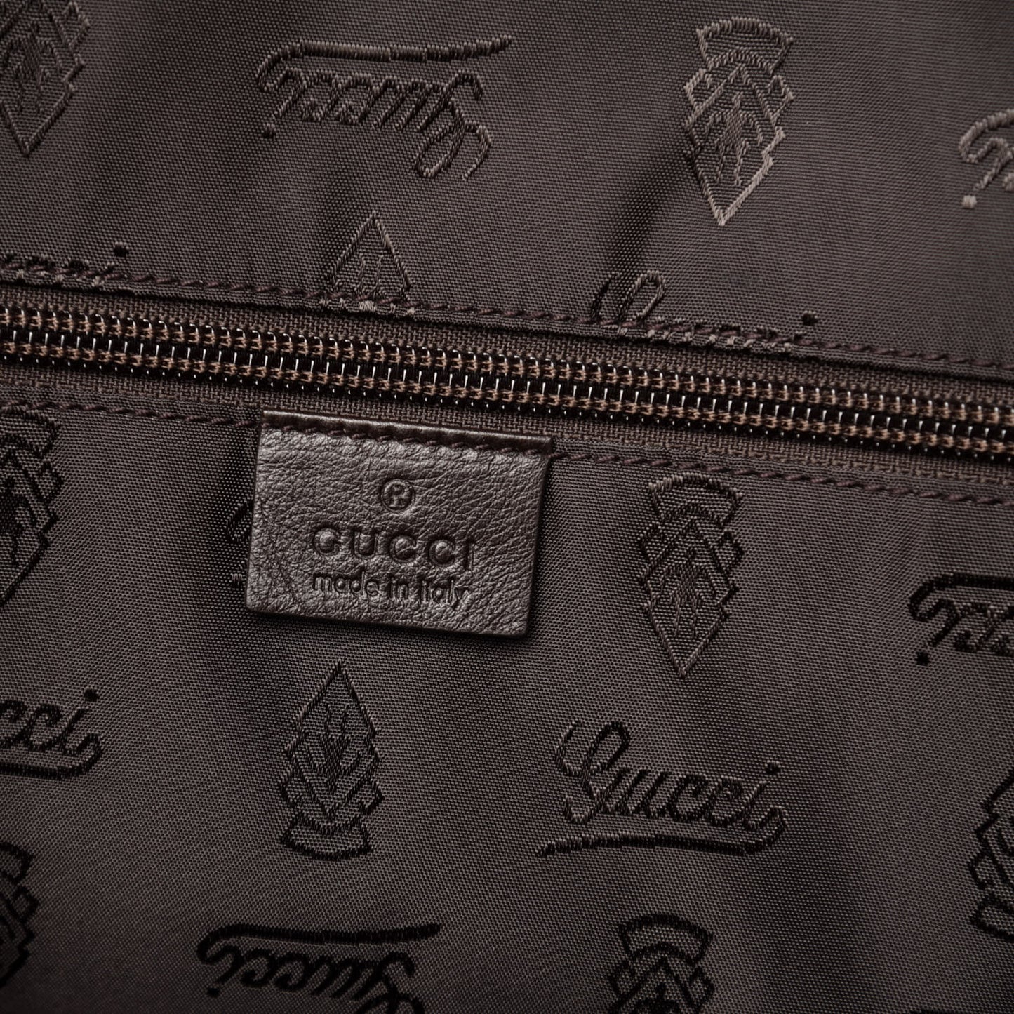 Guccissima Medium Joy Tote Bag Dark Brown