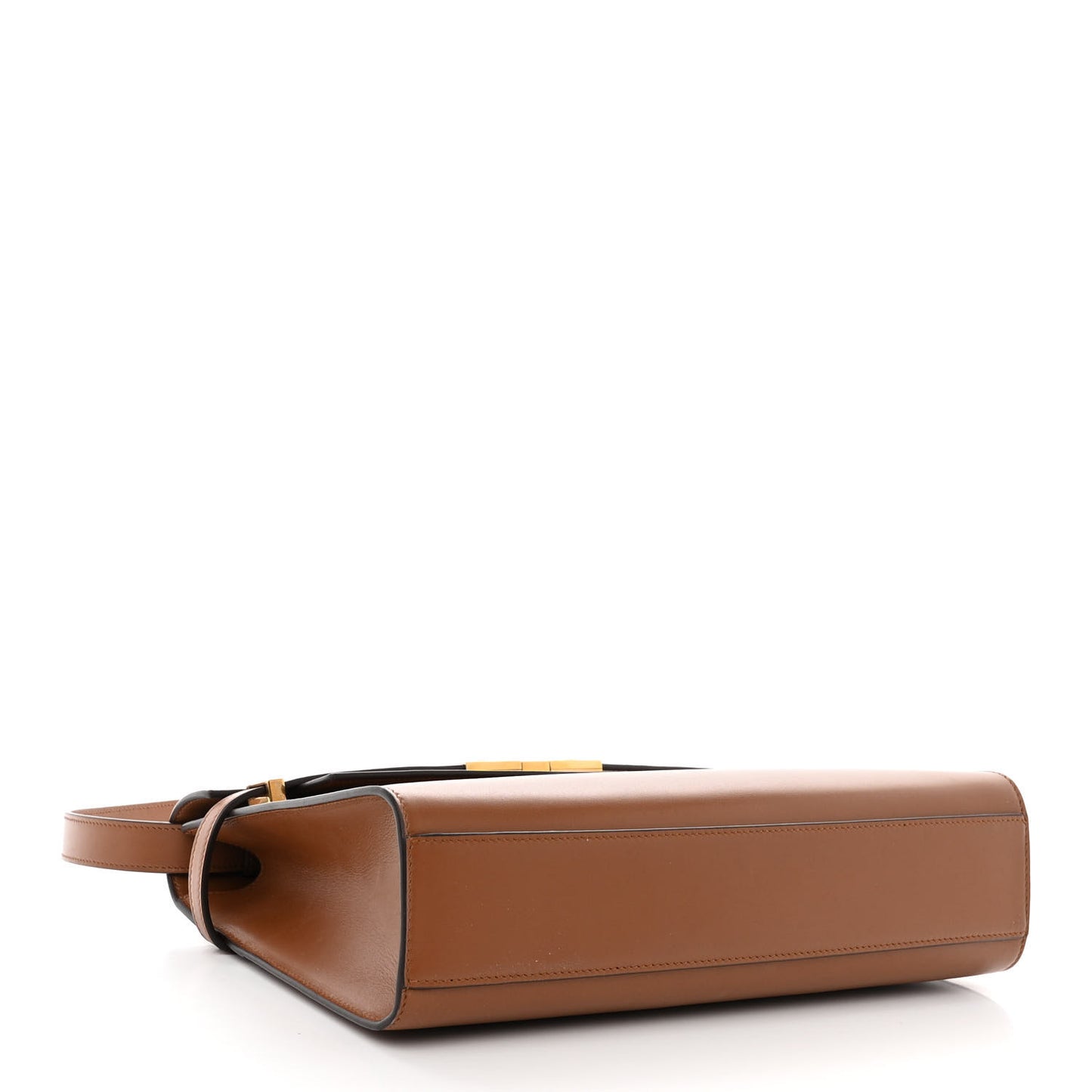 Smooth Calfskin Small Manhattan Shoulder Bag Cognac