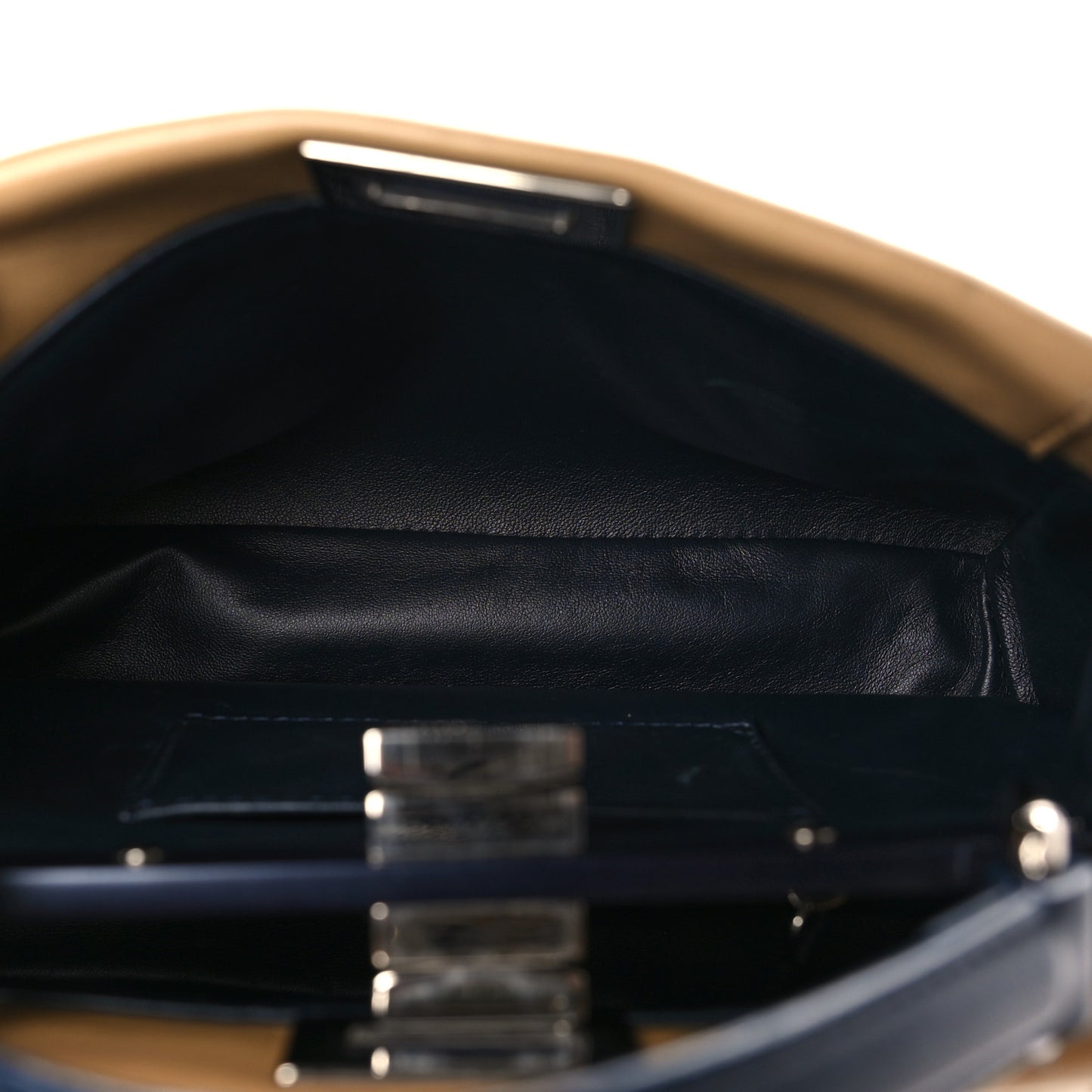 Nappa Colorblock Mini Peekaboo Iconic Satchel Cuoio Oceano Multicolor
