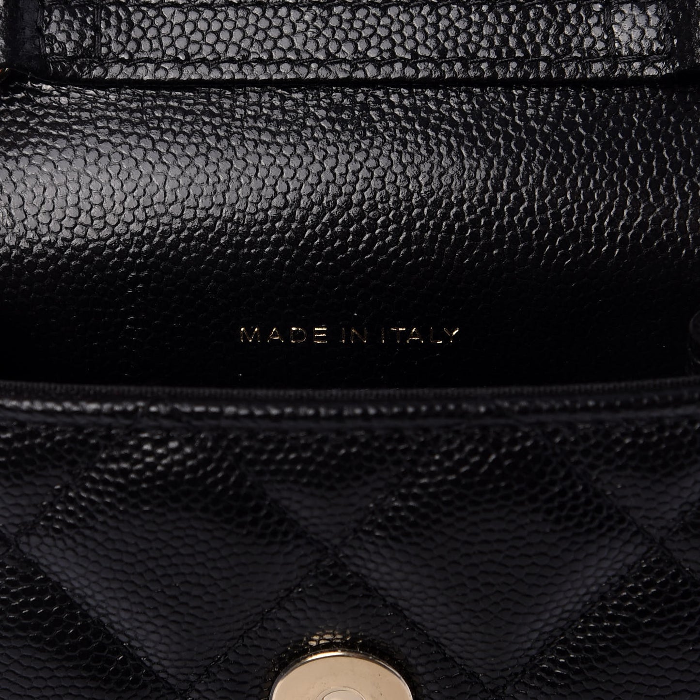 Caviar Quilted Crystal CC Airpods Pro and Phone Case With Chain Black