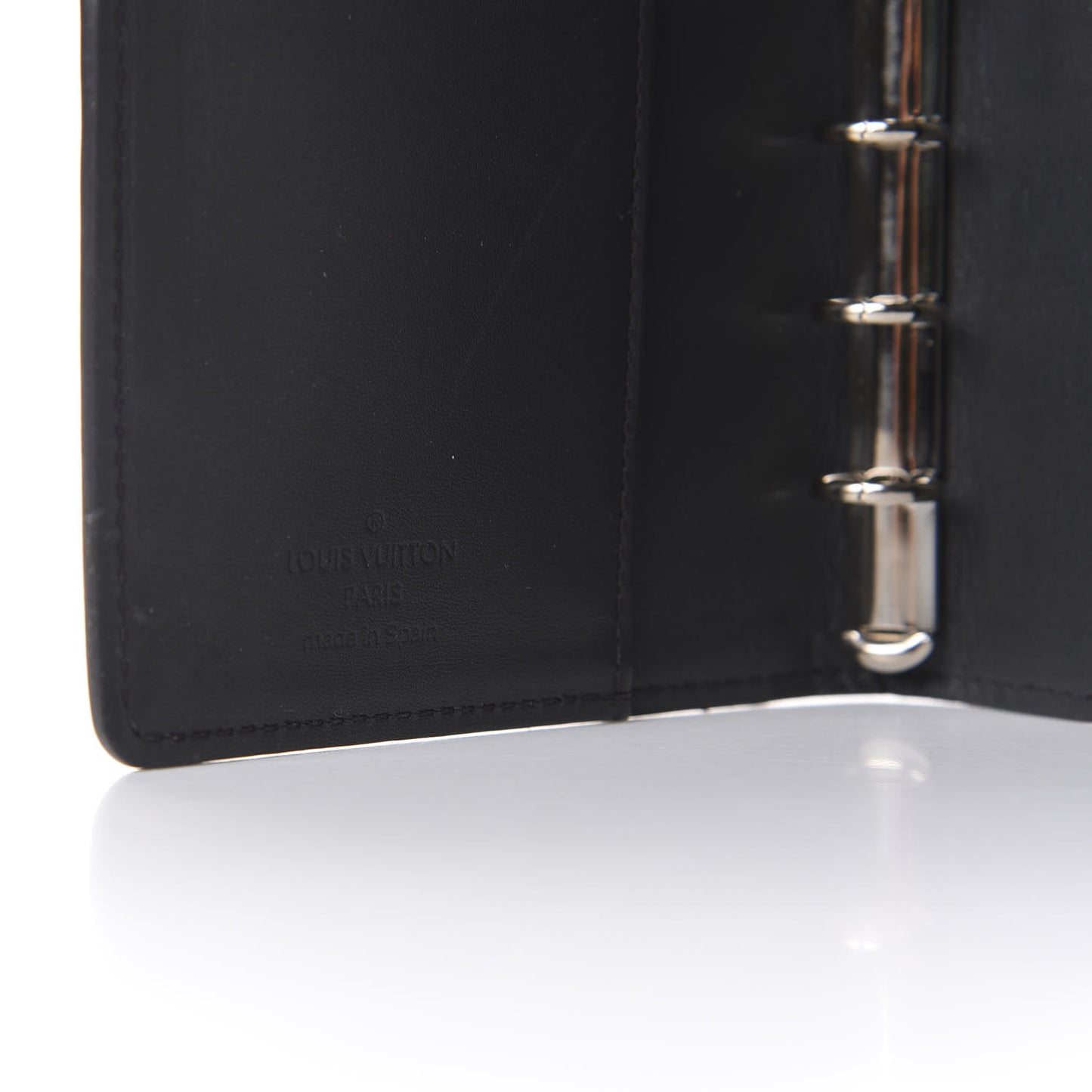 Mat Monogram Small Ring Agenda Cover Black