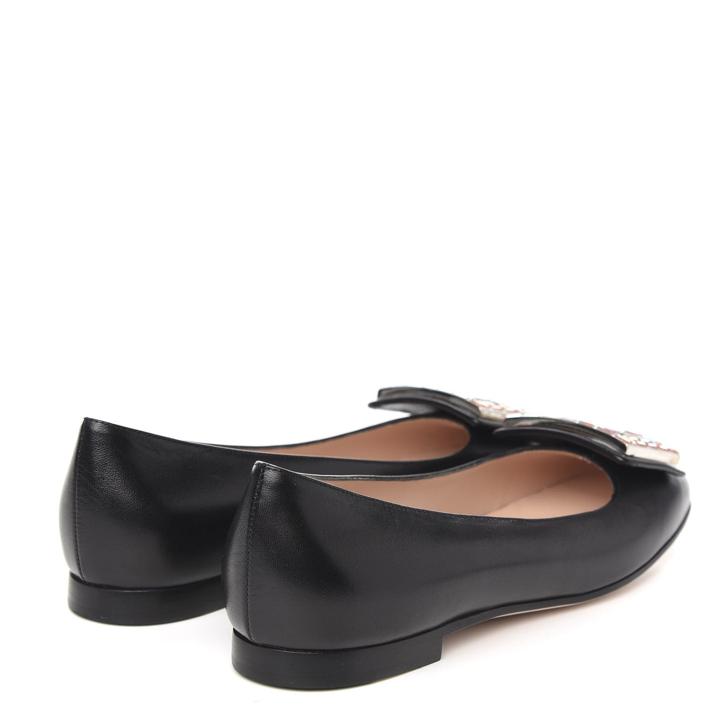 Malaga Kid Crystal Square G Madelyn Ballet Flats 37.5 Black