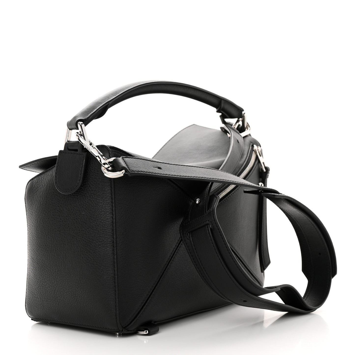 Calfskin Medium Puzzle Bag Black
