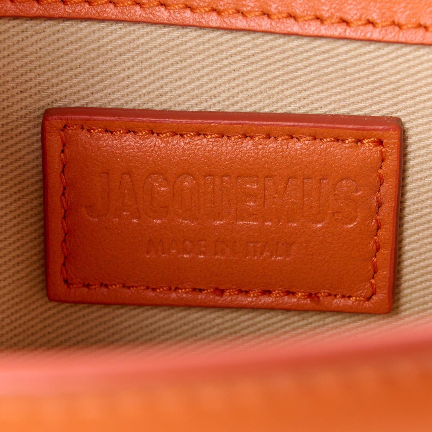 Smooth Calfskin Le Bambino Dark Orange