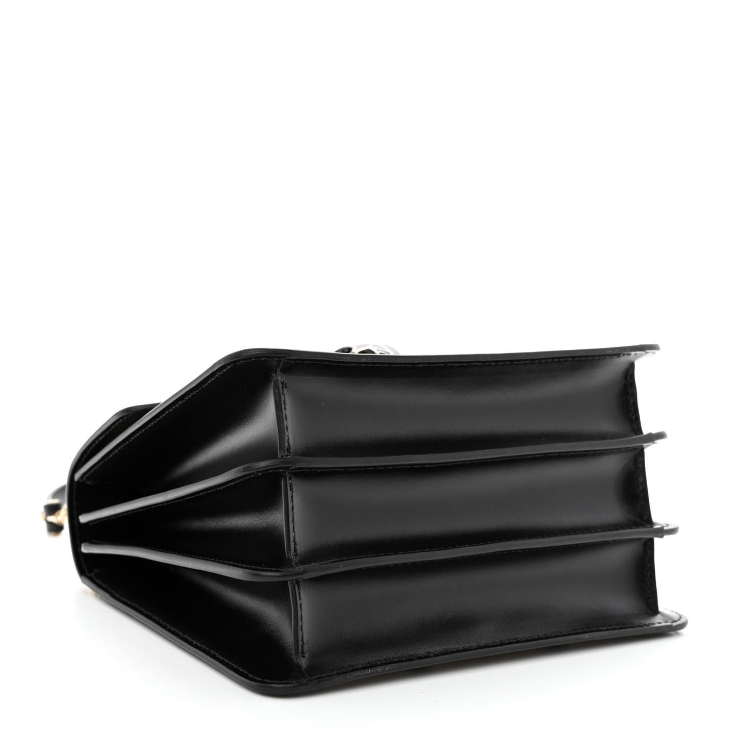 Calfskin Million Chain Motif Serpenti Forever Top Handle Black