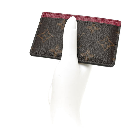 Monogram Card Holder Fuchsia