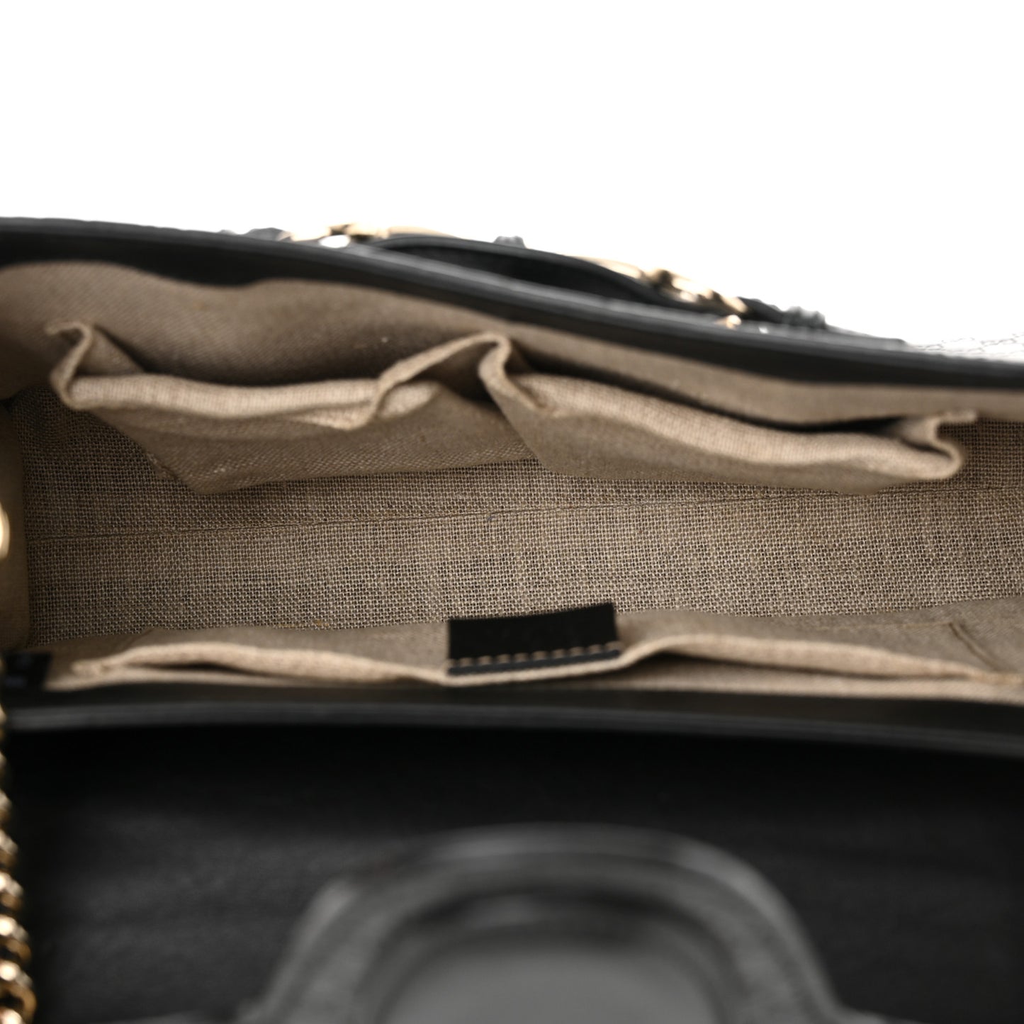 Microguccissima Medium Emily Chain Shoulder Bag Black
