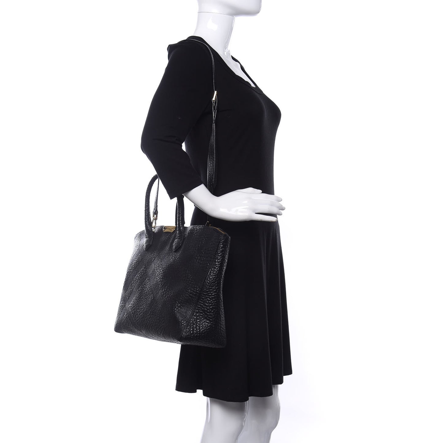 Heritage Grain Medium Dewsbury Tote Black