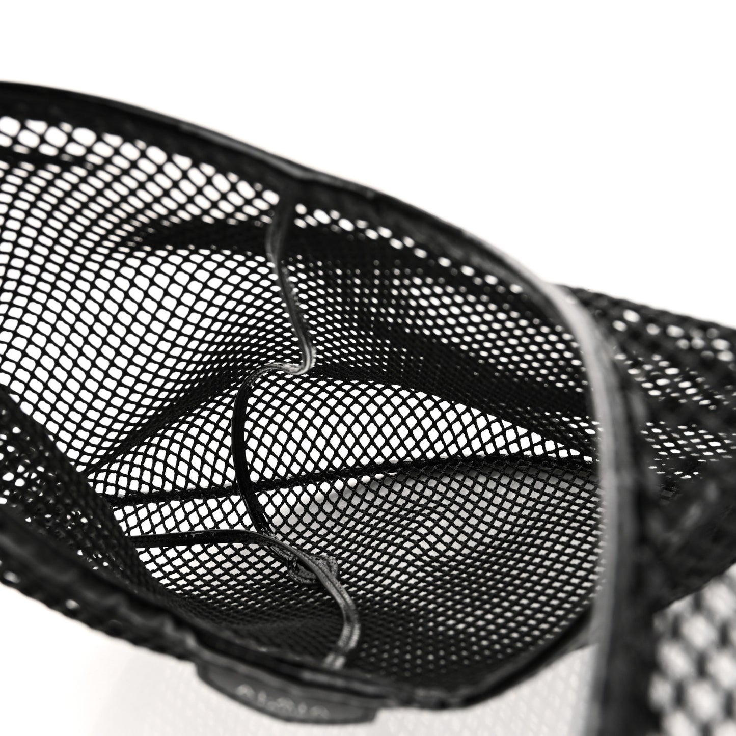 Fishnet Patent Calfskin Medium One Piece Bag Black