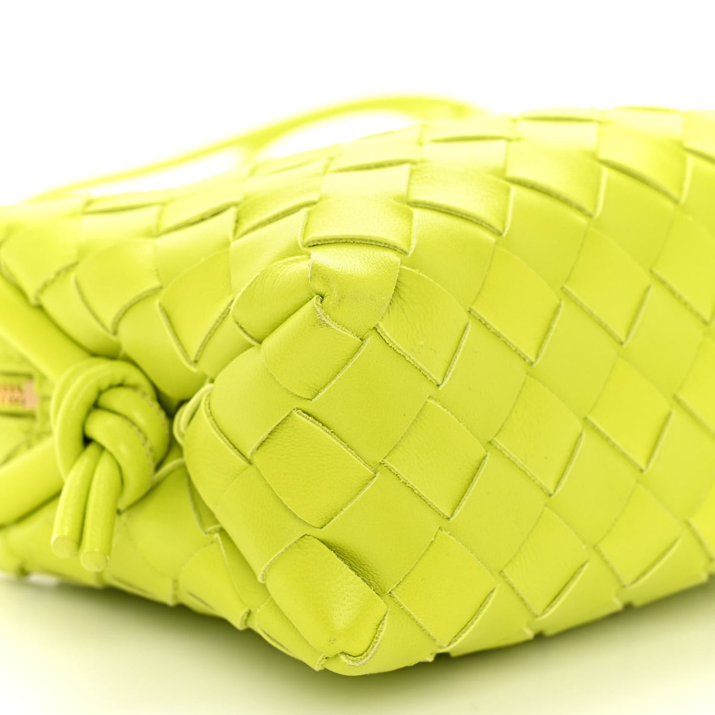 Nappa Intrecciato Mini Loop Camera Bag Acid Kiwi