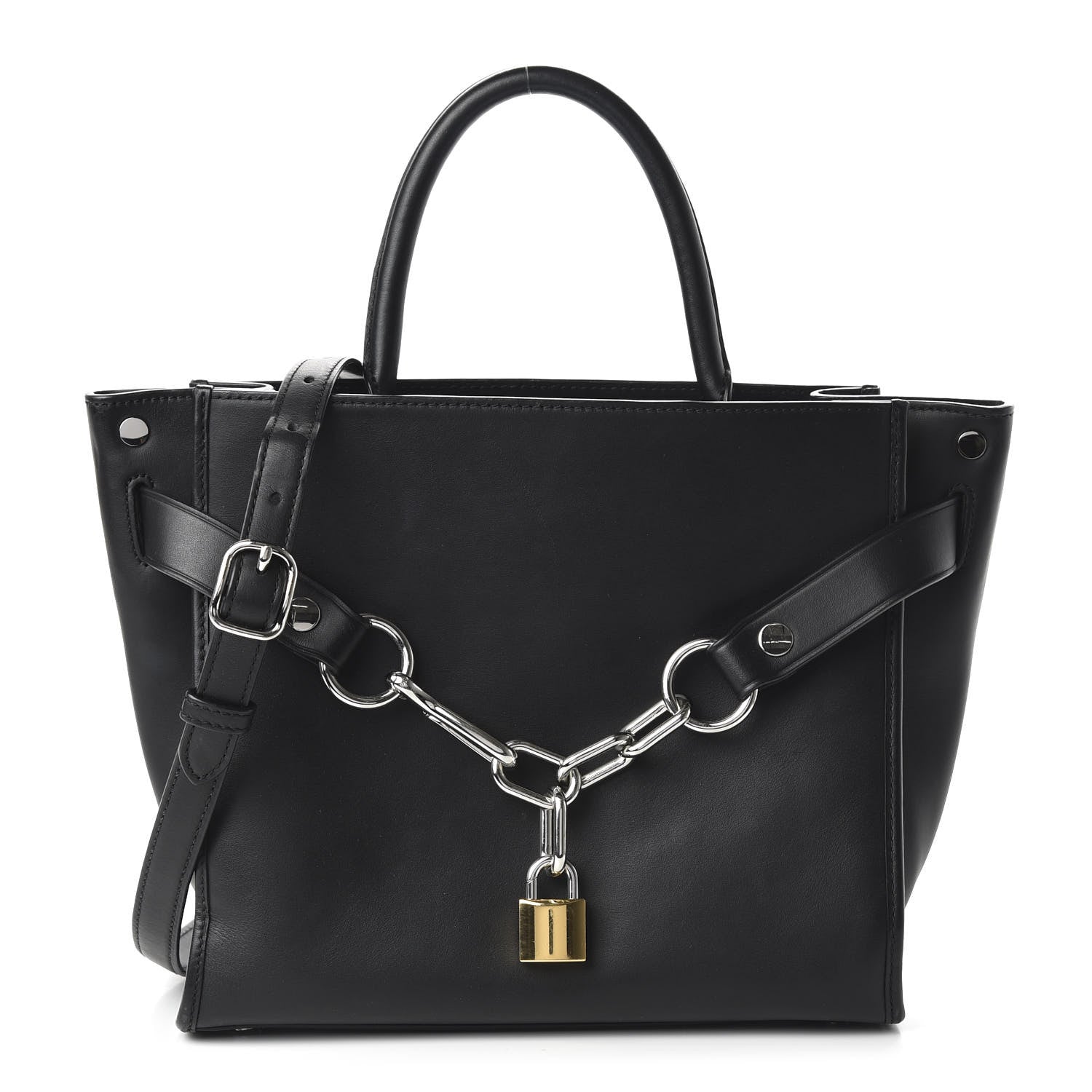 Alexander Wang Smooth Calfskin Attica Chain Satchel Black 1 of 9