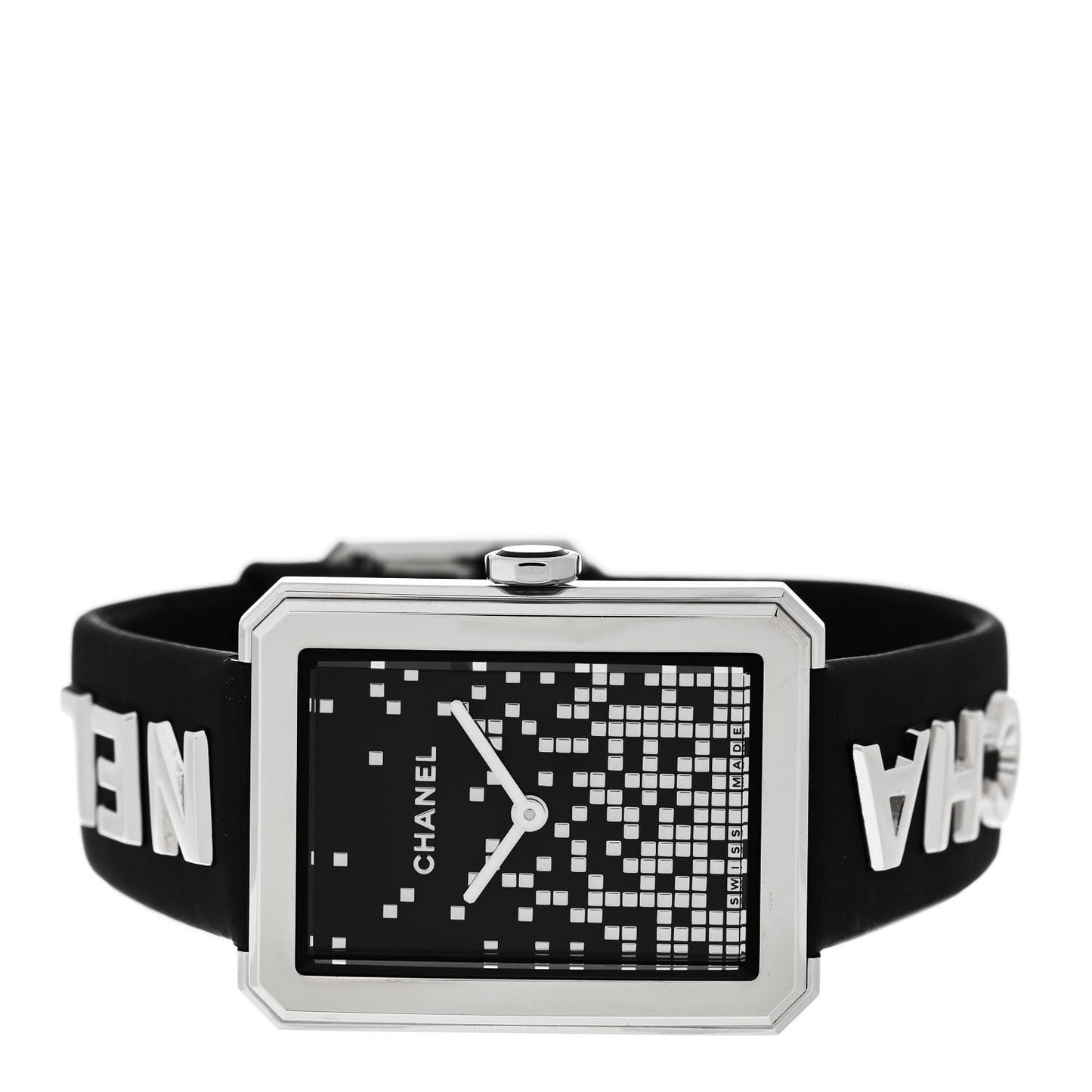 Stainless Steel Calfskin 27mm Boy-Friend Wanted de Chanel Quartz Watch Black