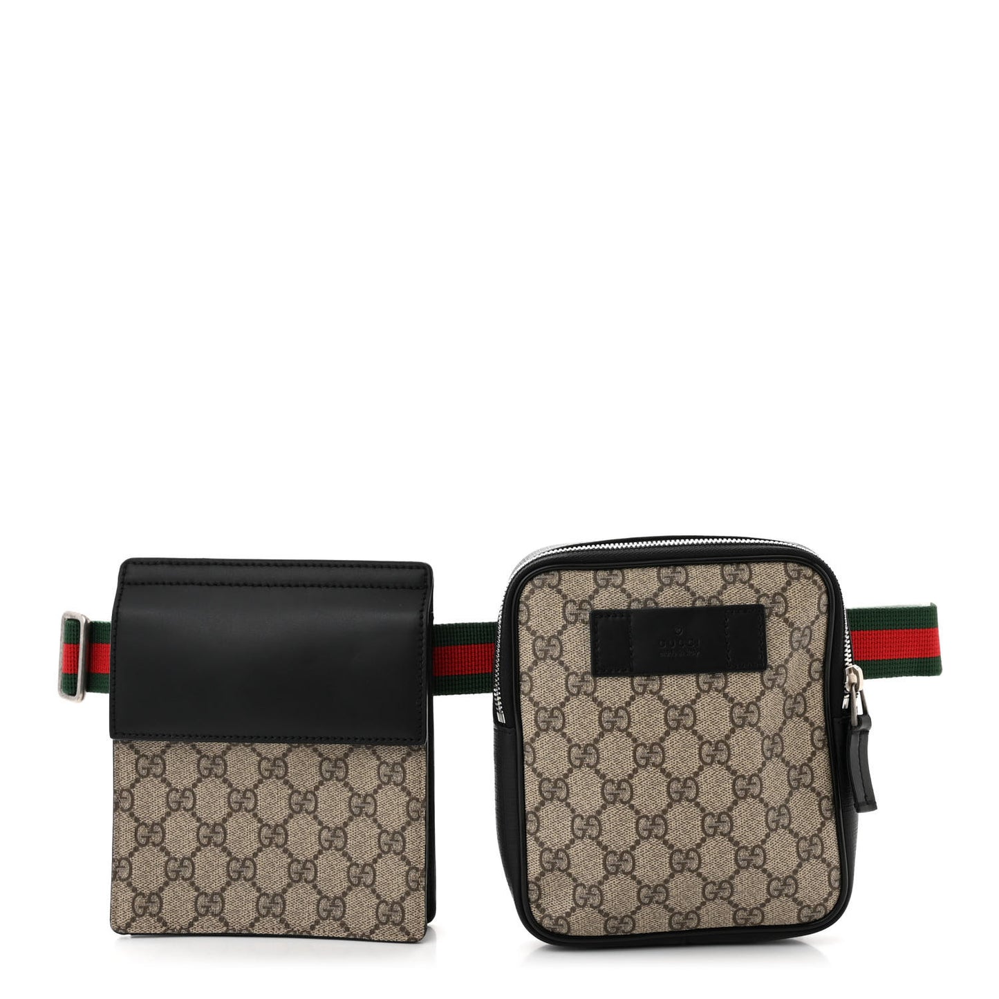 GG Supreme Monogram Web Belt Bag Black