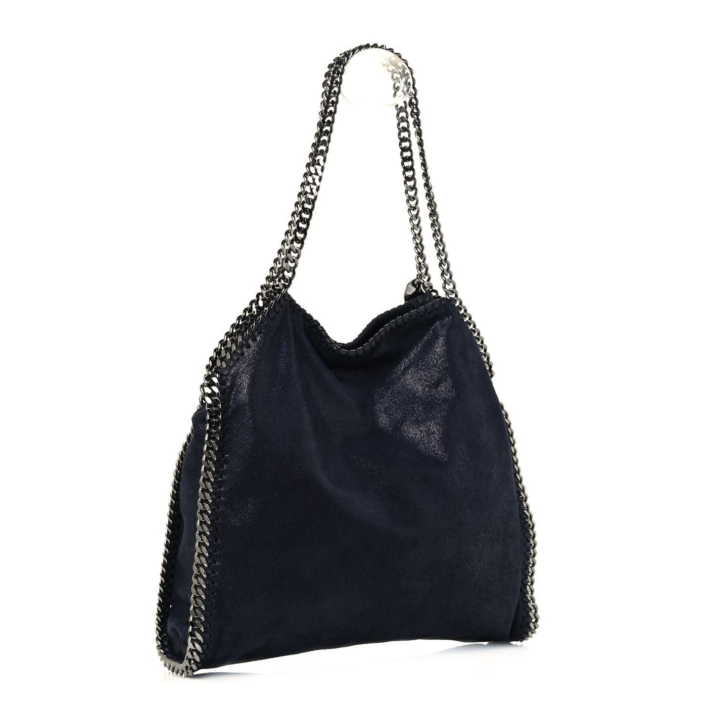 Shaggy Deer Falabella Fold Over Tote Navy