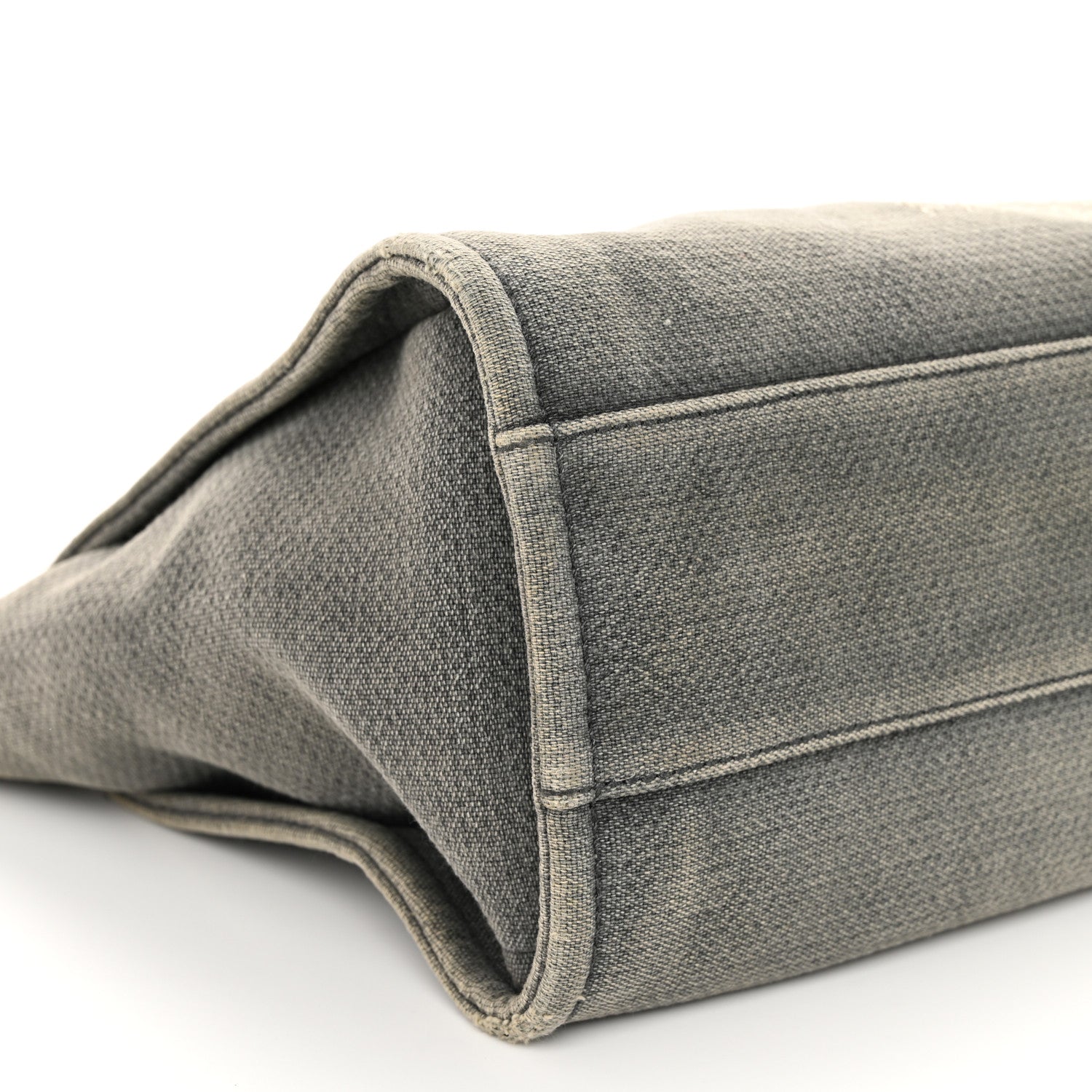 Chanel Canvas Small Deauville Tote Grey 9 of 13