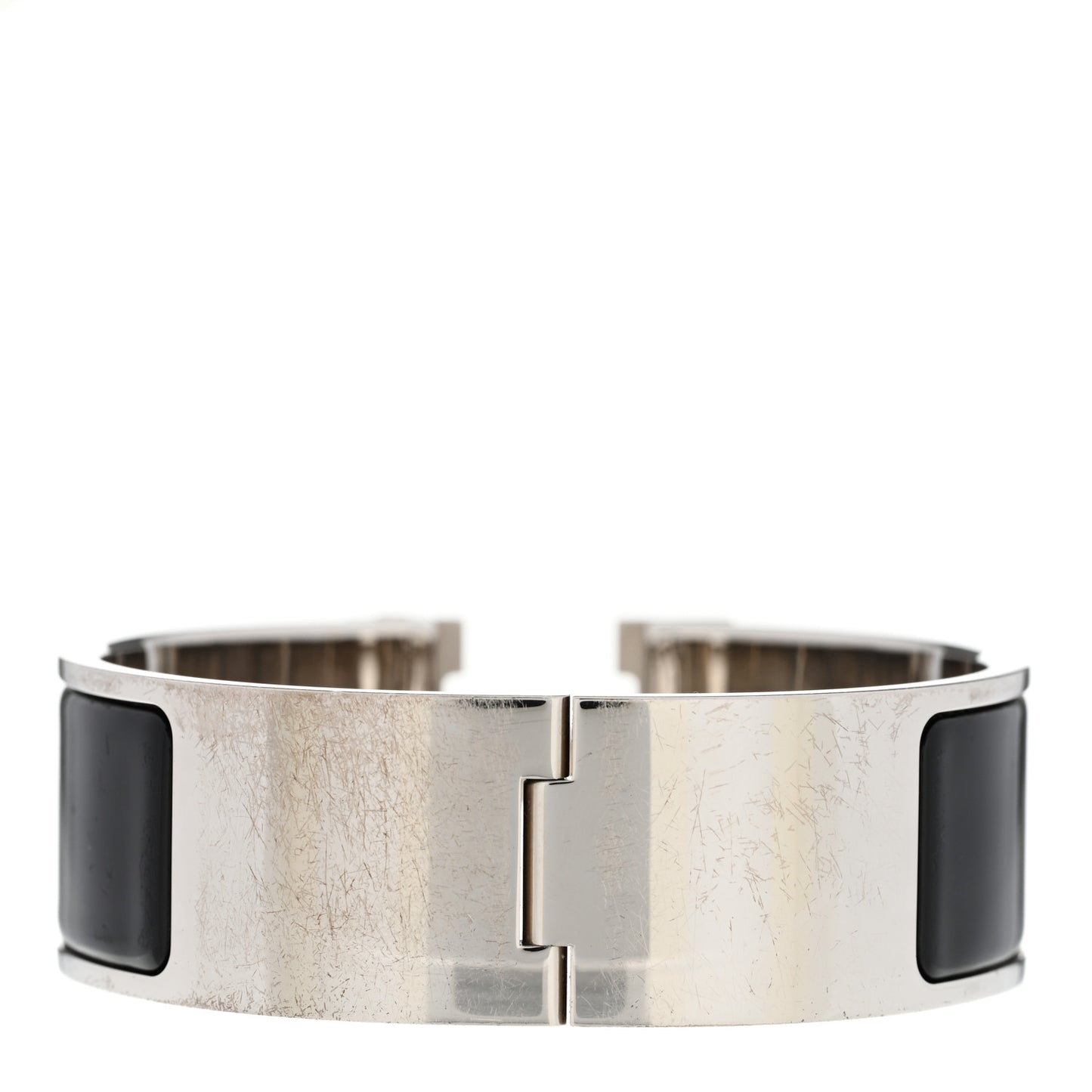 Enamel Wide Clic Clac H Bracelet GM Black