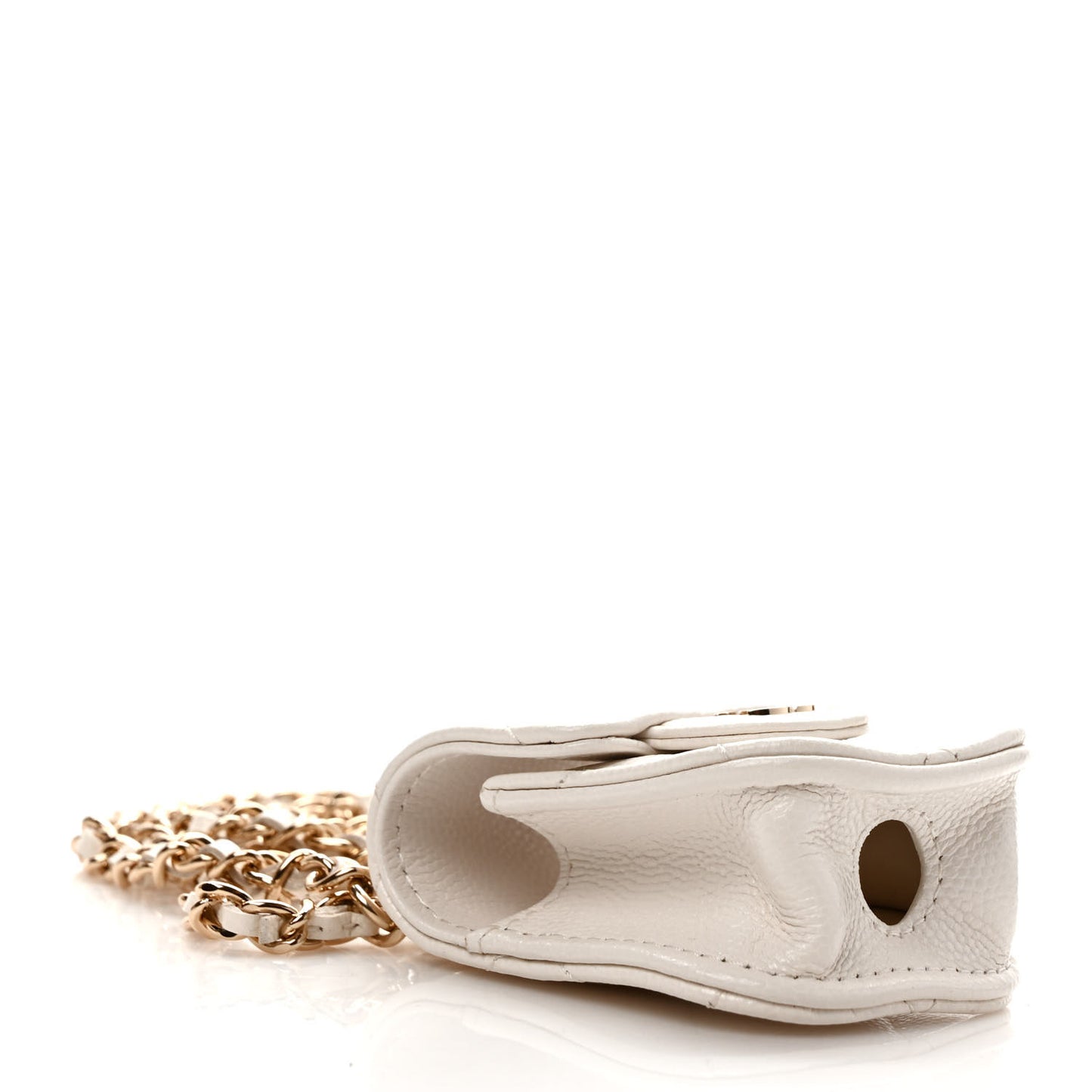Caviar Quilted Airpods Case White