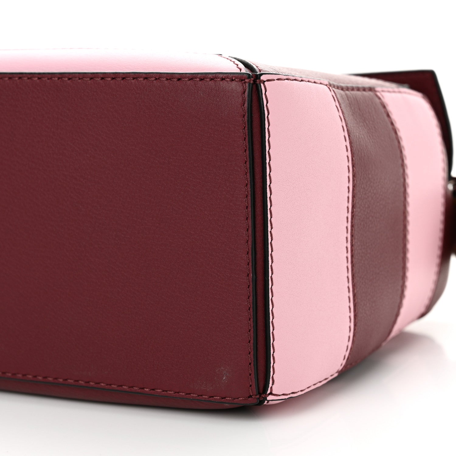 Loewe Calfskin Rugby Small Puzzle Bag Wine Pastel Pink 10 of 11
