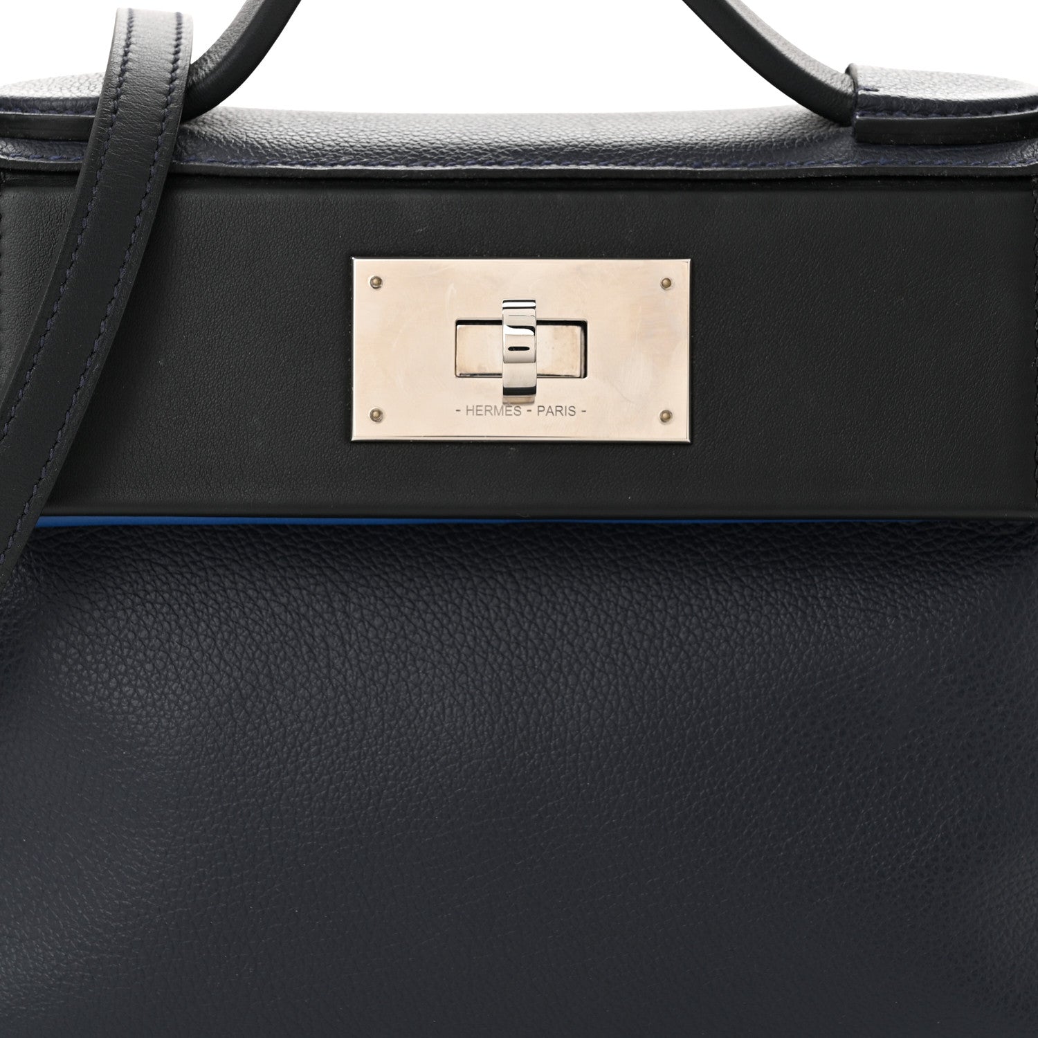 Hermes Evercolor Swift Verso 24/24 21 Bleu Nuit Black Caban Bleu France 8 of 11