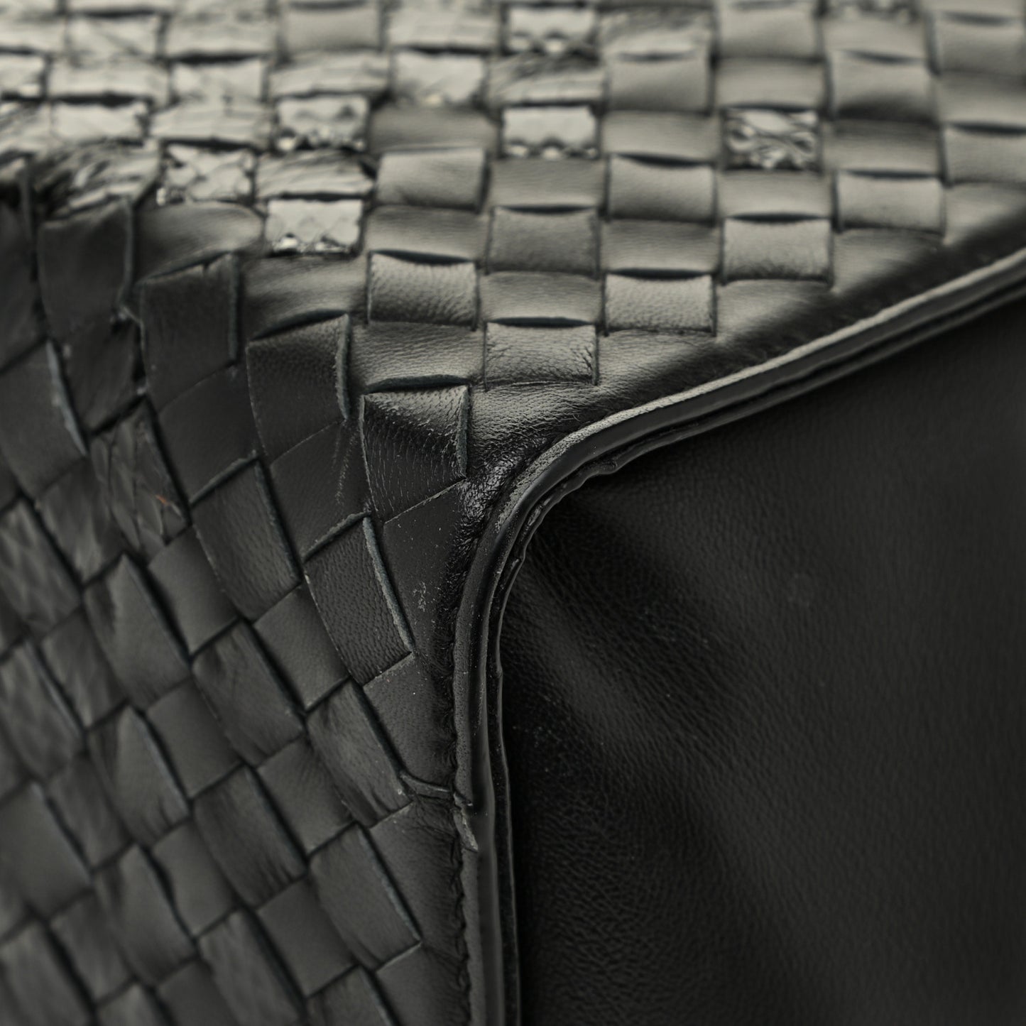 Nappa Ayers Intrecciato Small Tote Nero Black