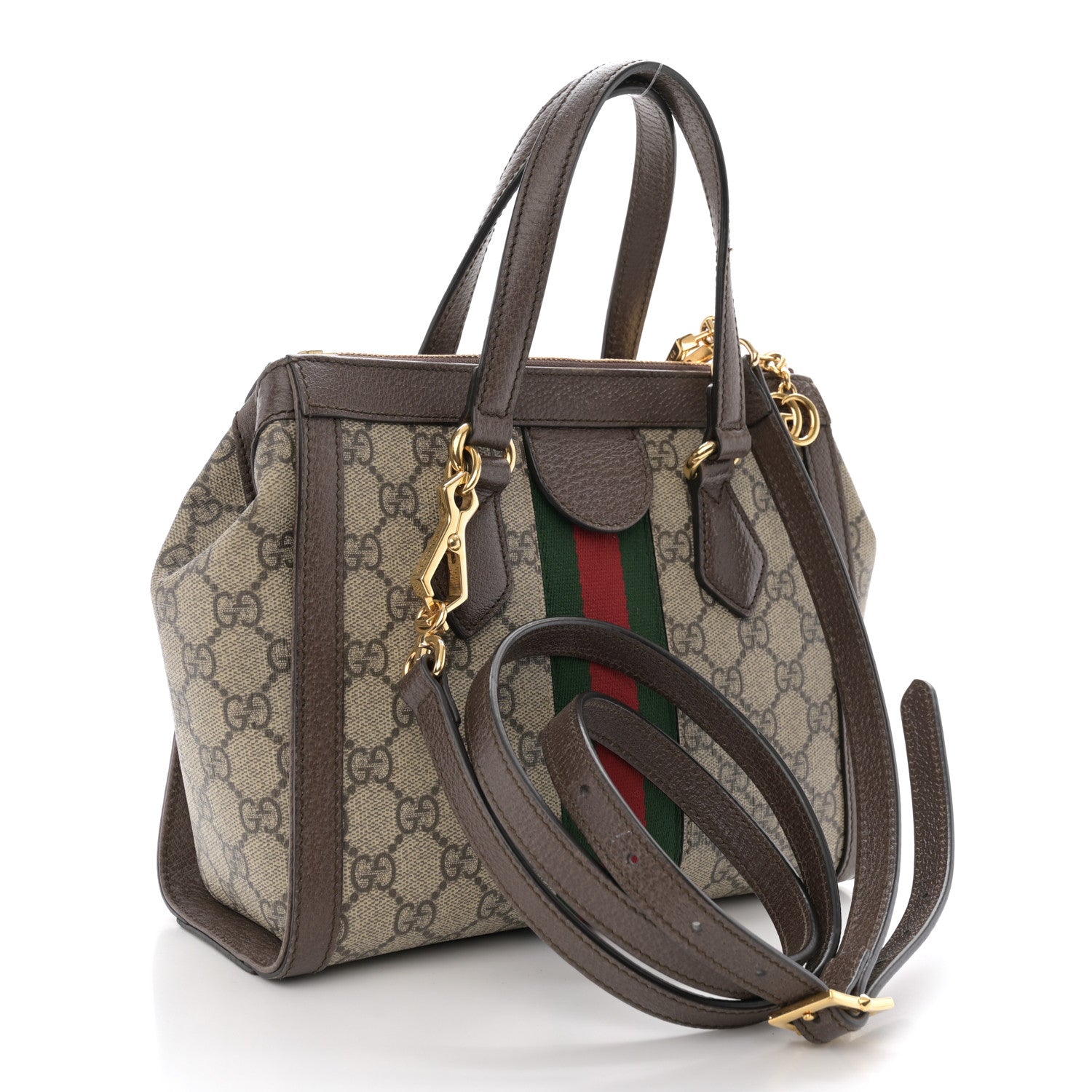 Gucci GG Supreme Monogram Small Ophidia Tote Bag Brown 3 of 12