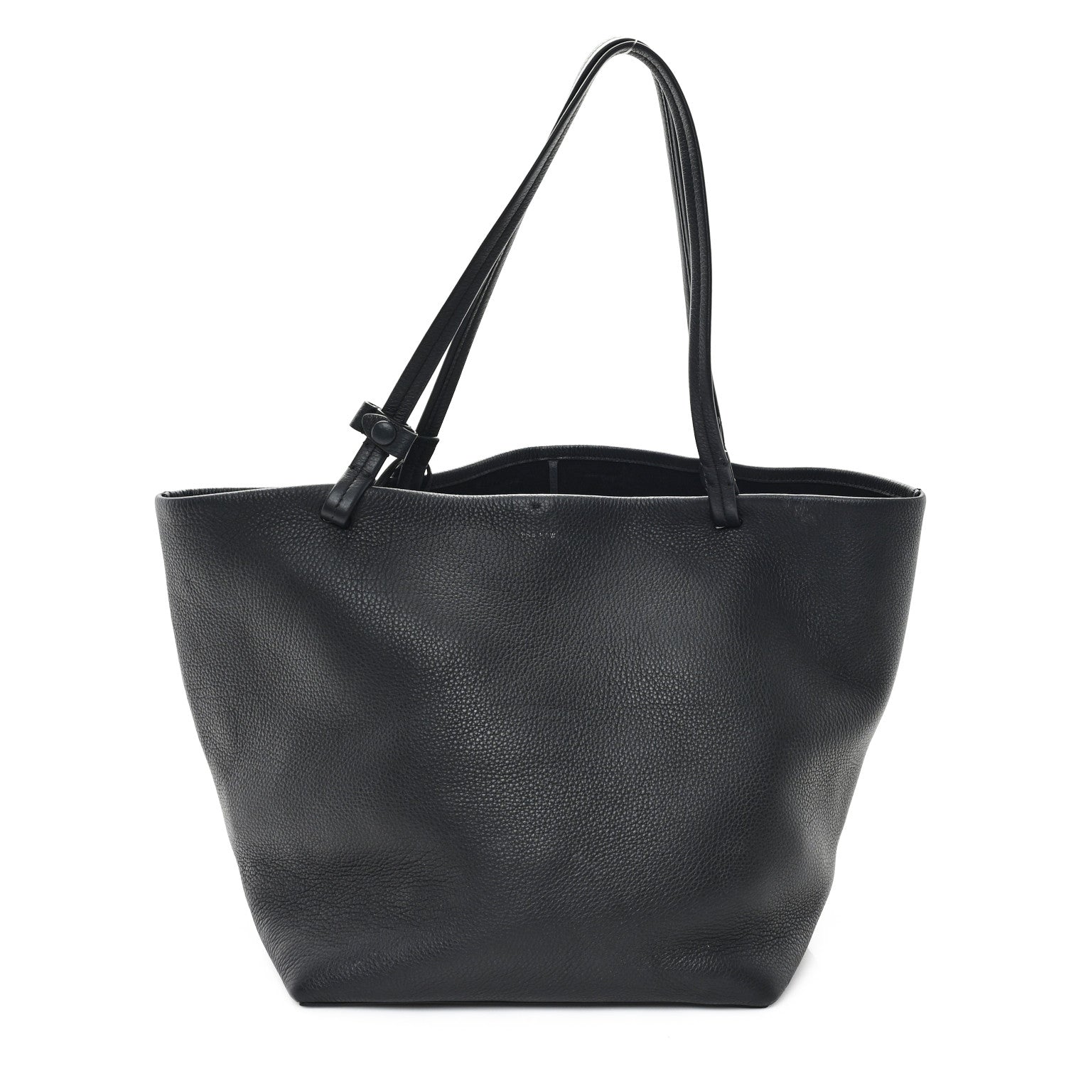 The Row Grained Calfskin Park Tote Three Black 1 of 11