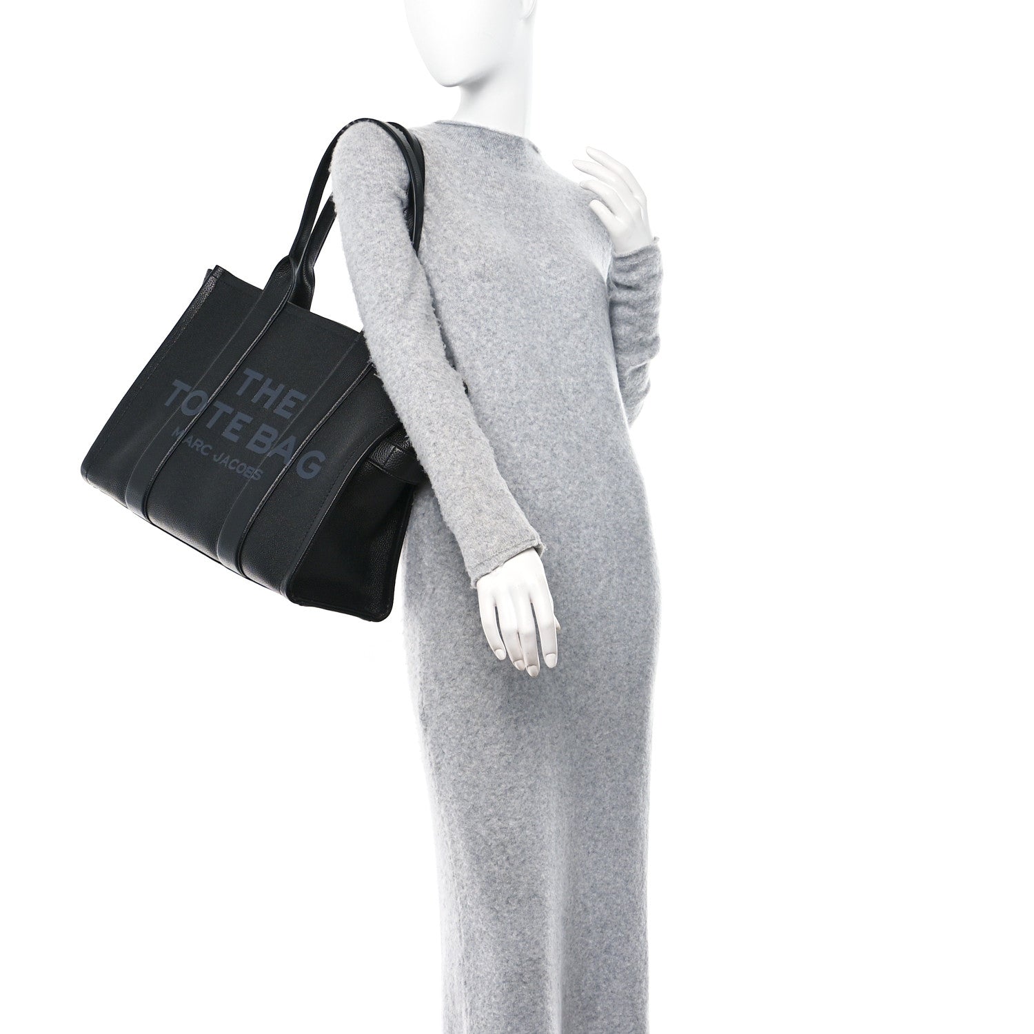 Marc Jacobs Grained Calfskin Large The Tote Bag Black 2 of 10