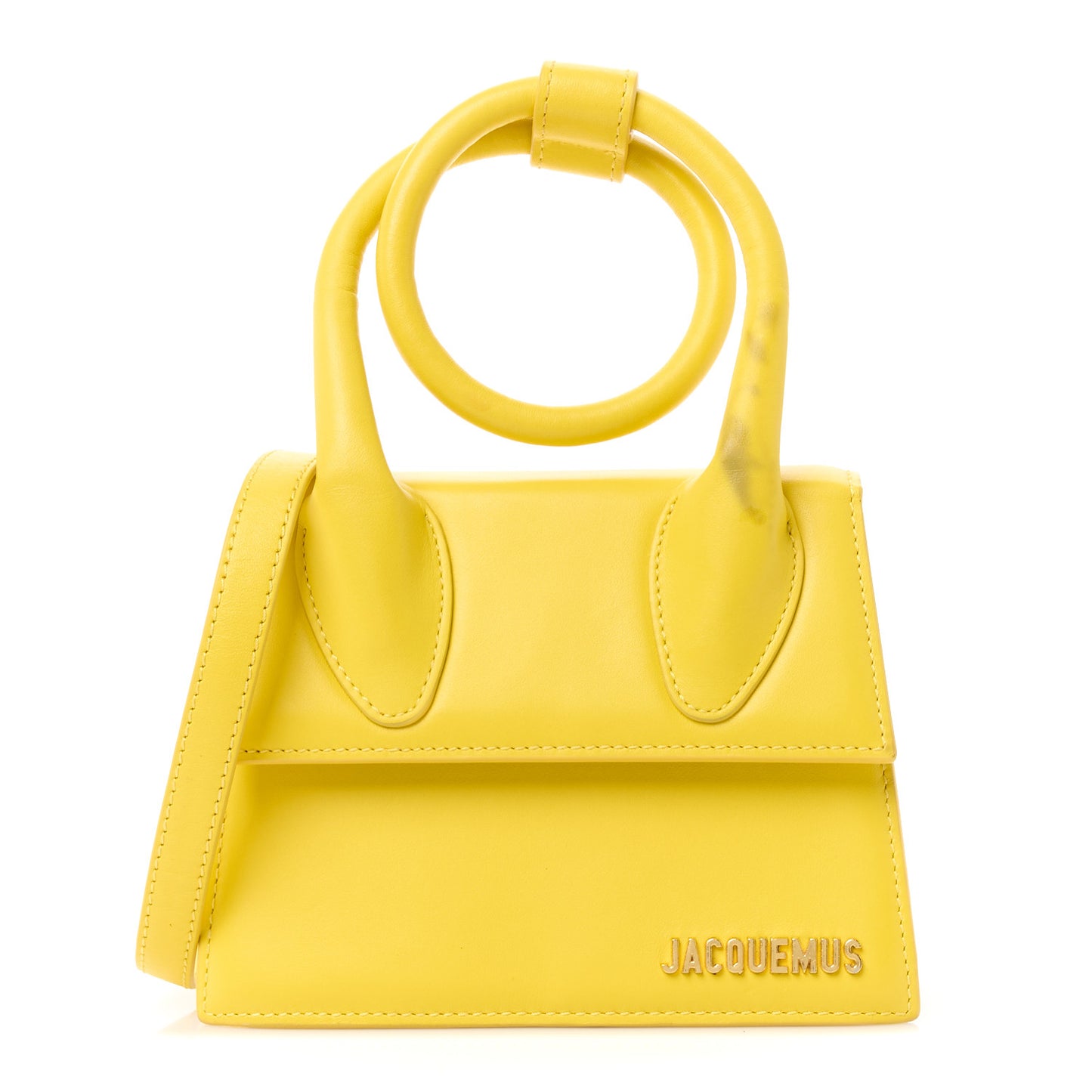 Smooth Calfskin Le Chiquito Noeud Yellow