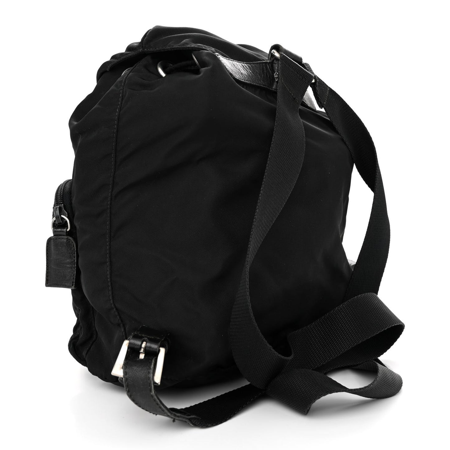Tessuto Nylon Saffiano Small Backpack Black