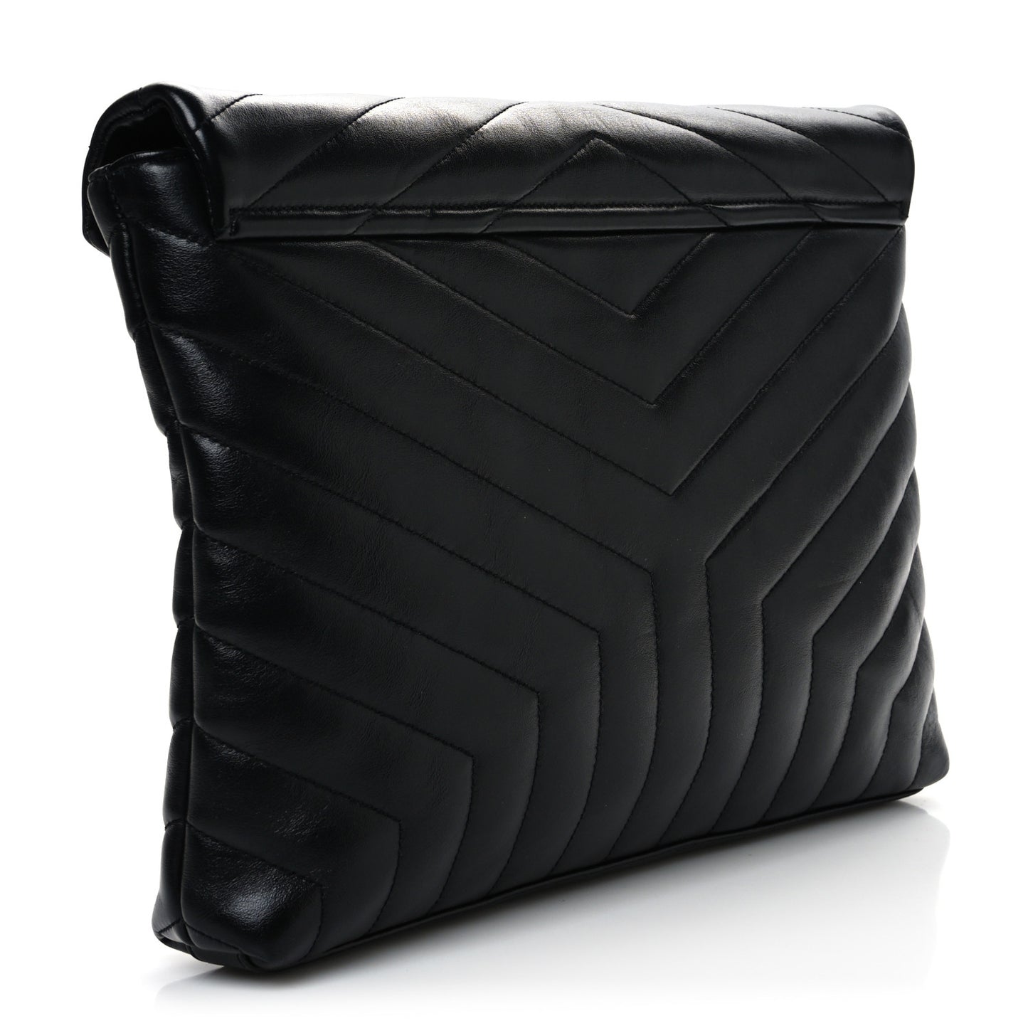 Calfskin Y Quilted Monogram Loulou Document Holder Black