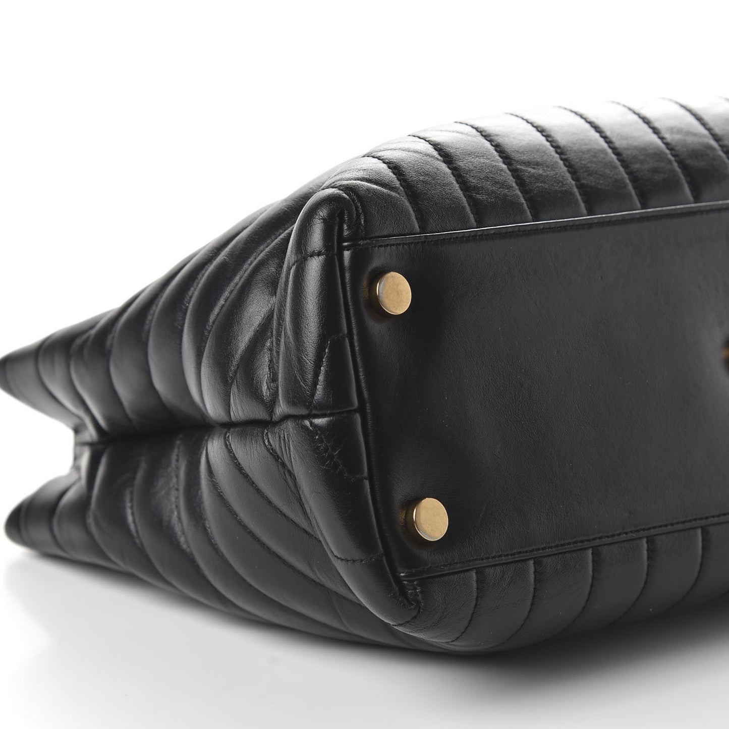 Calfskin Y Quilted Monogram Large Loulou Shopper Black