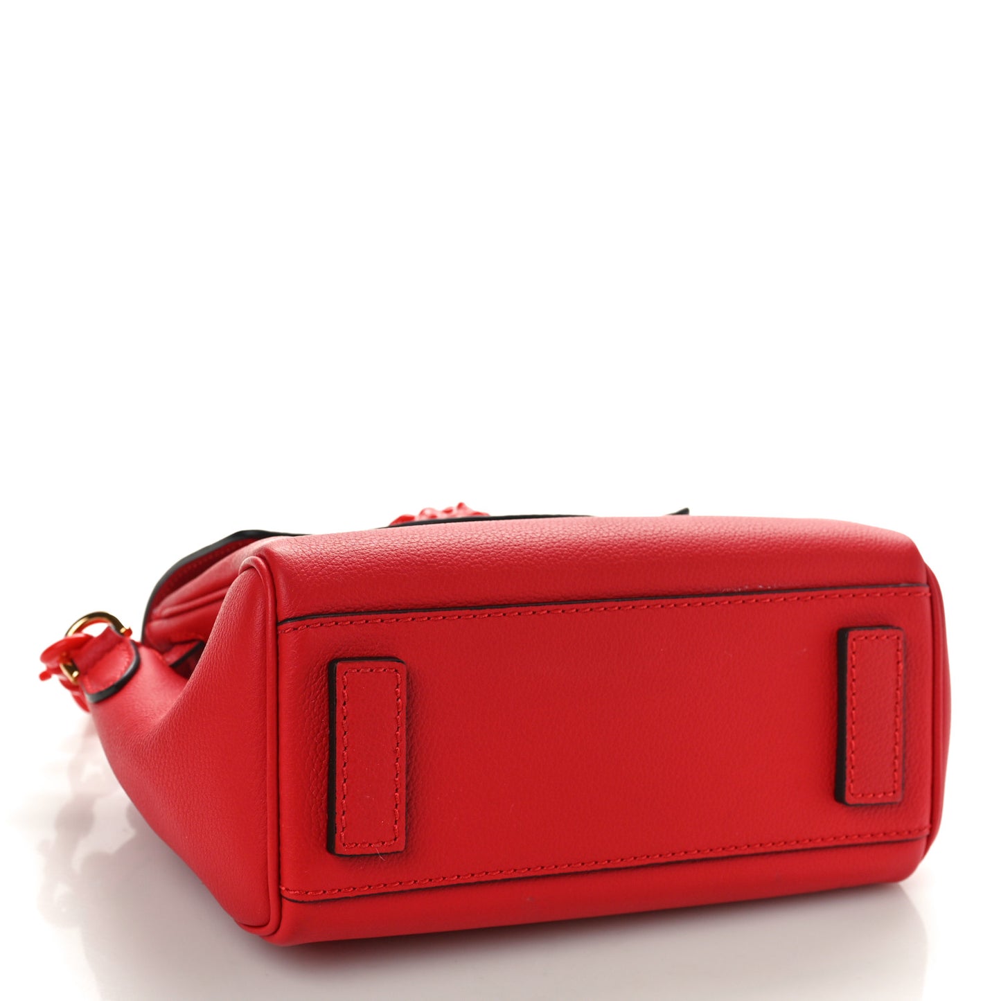 Grained Calfskin Small La Medusa Top Handle Bag Red
