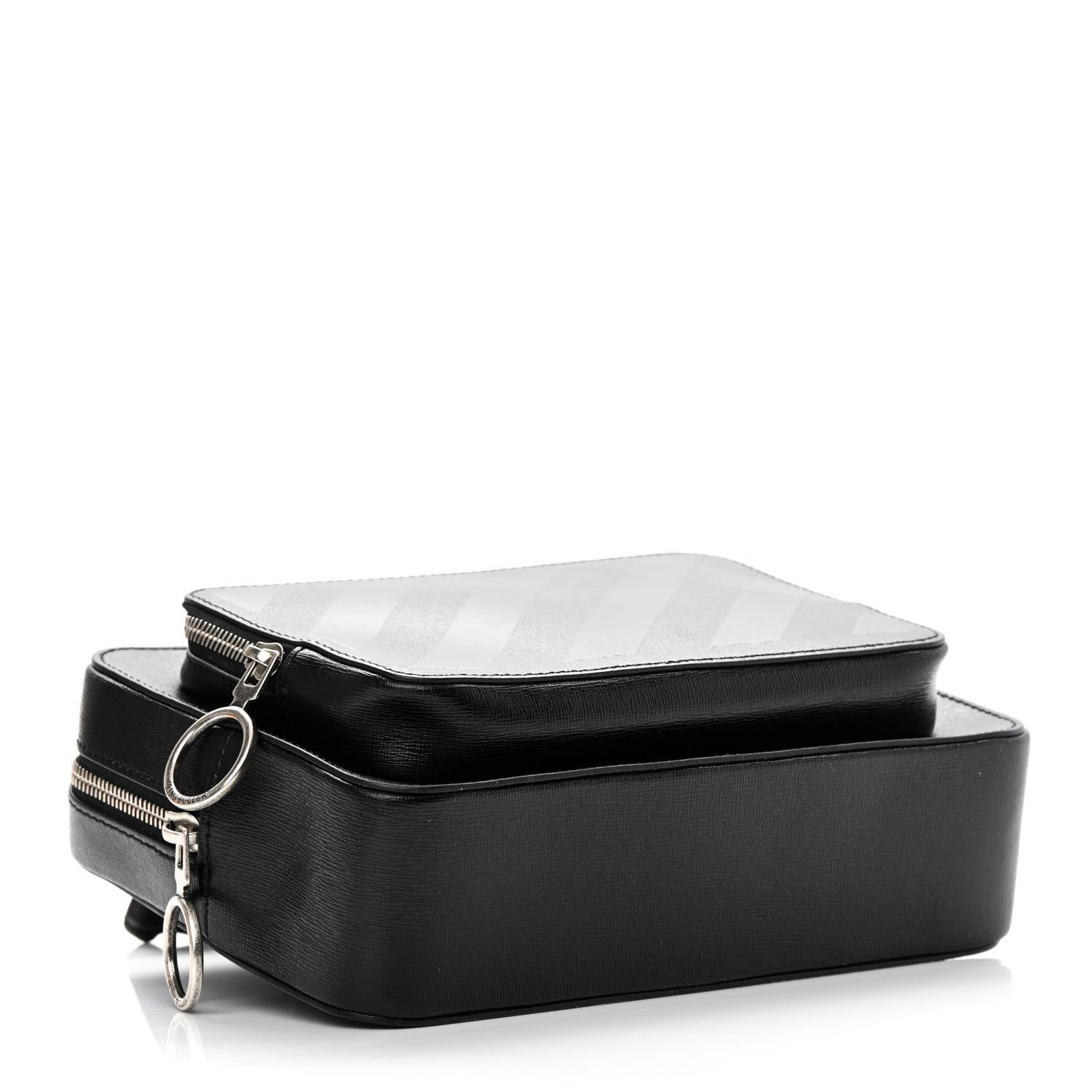 Off-White Saffiano Striped Diag Belt Bag Black 4 of 11