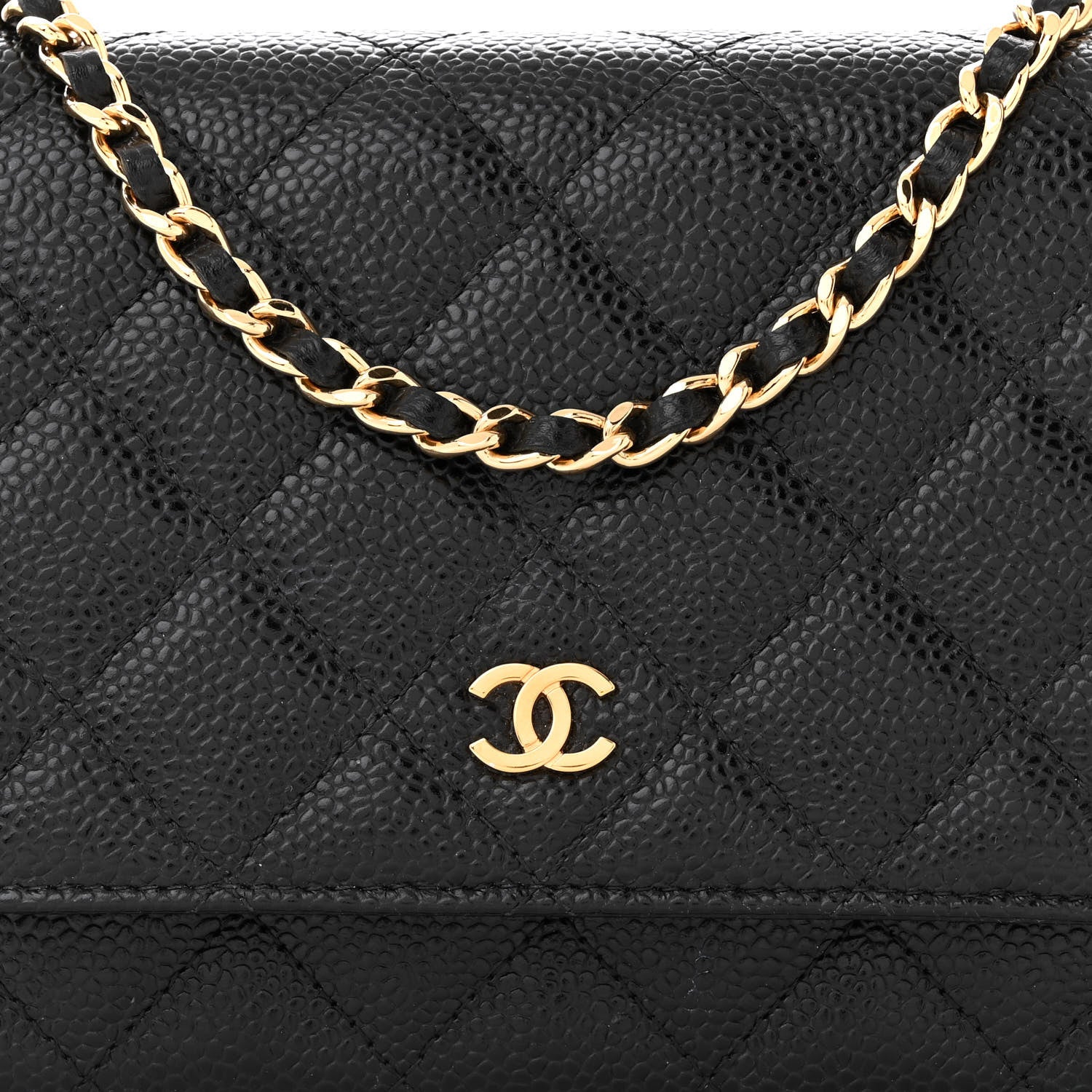 Chanel Caviar Quilted Wallet On Chain WOC Black 9 of 12