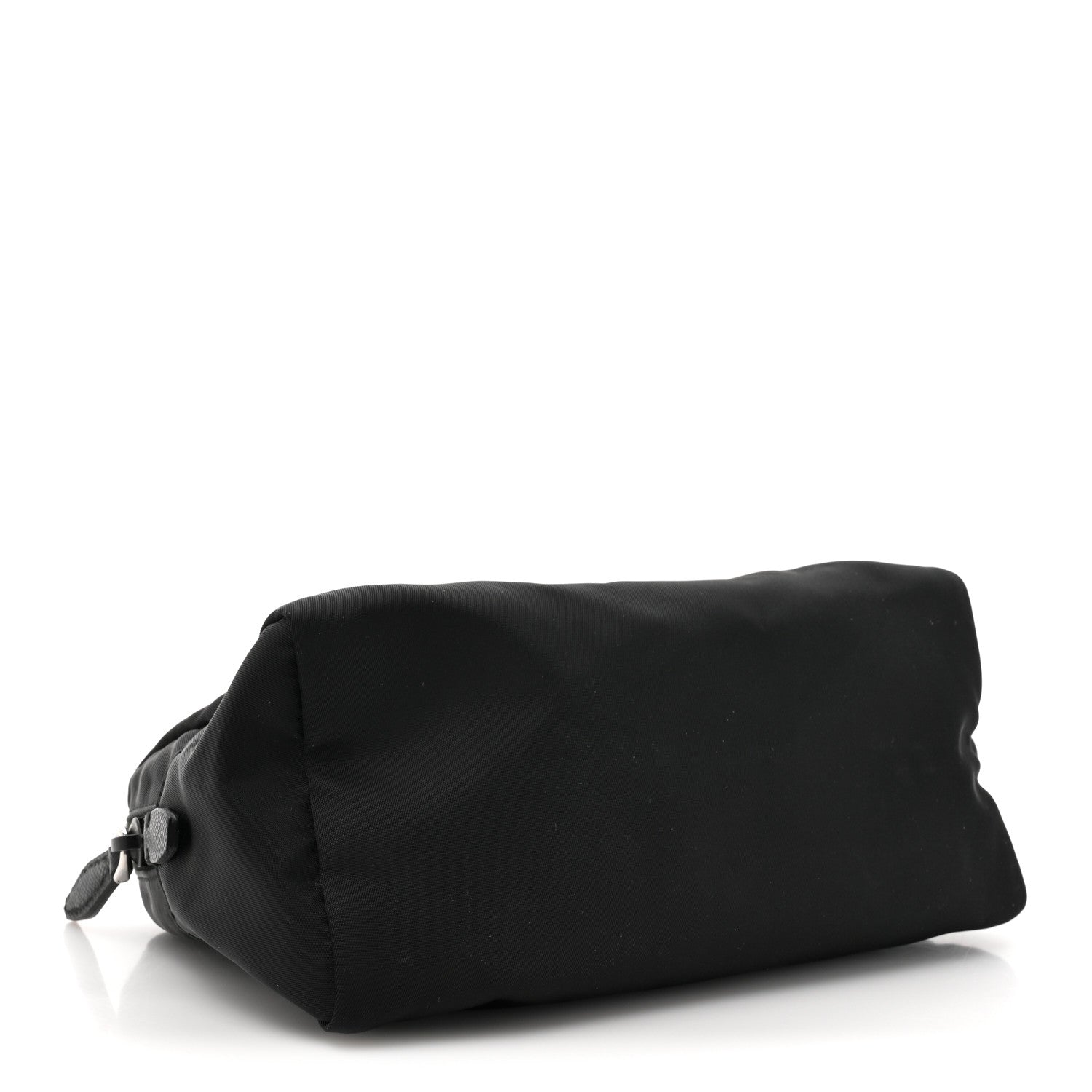 Prada Tessuto Nylon Vela Saffiano Necessaire Wristlet Pouch Black 4 of 6