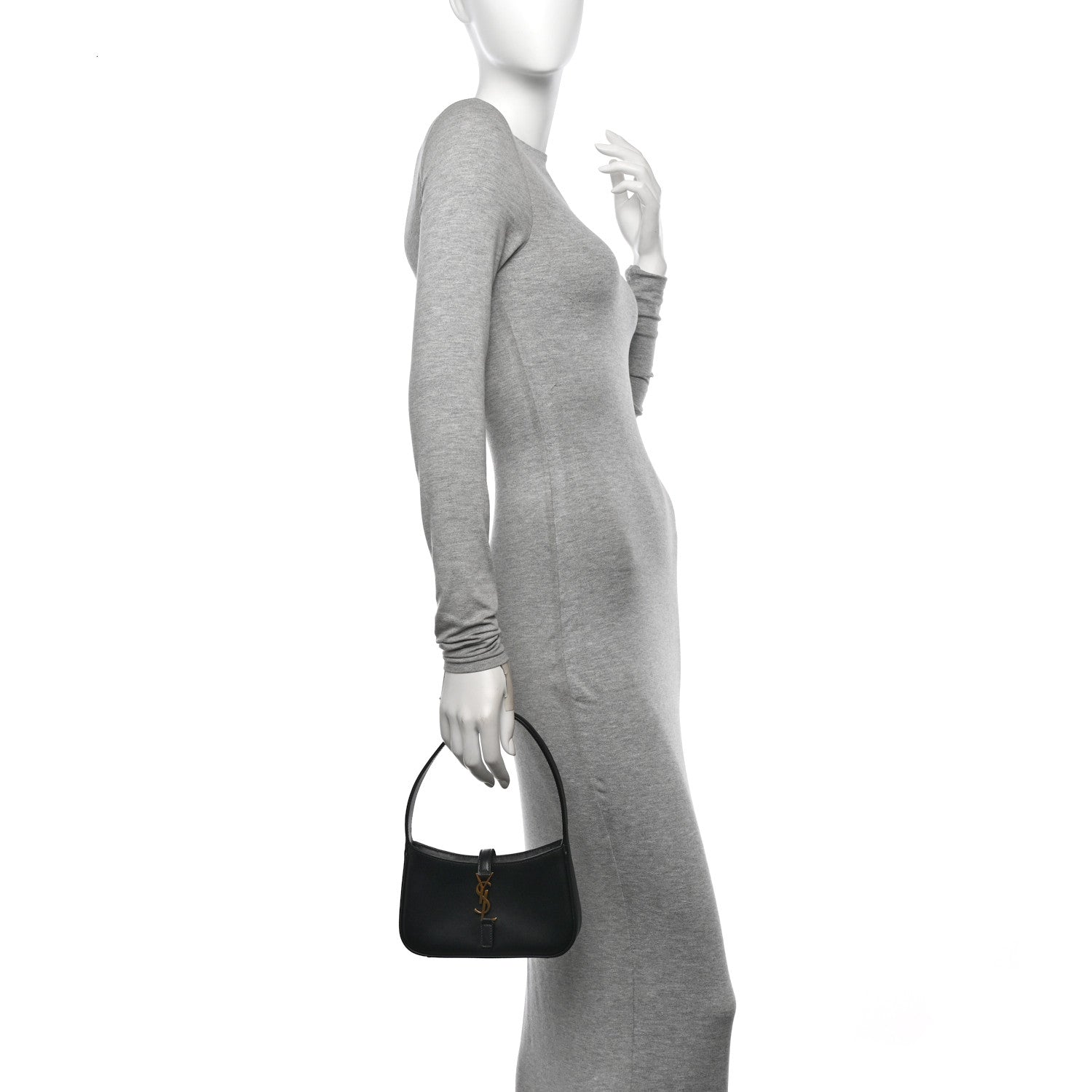 Saint Laurent Smooth Calfskin Le 5 A 7 Mini Hobo Black 2 of 10