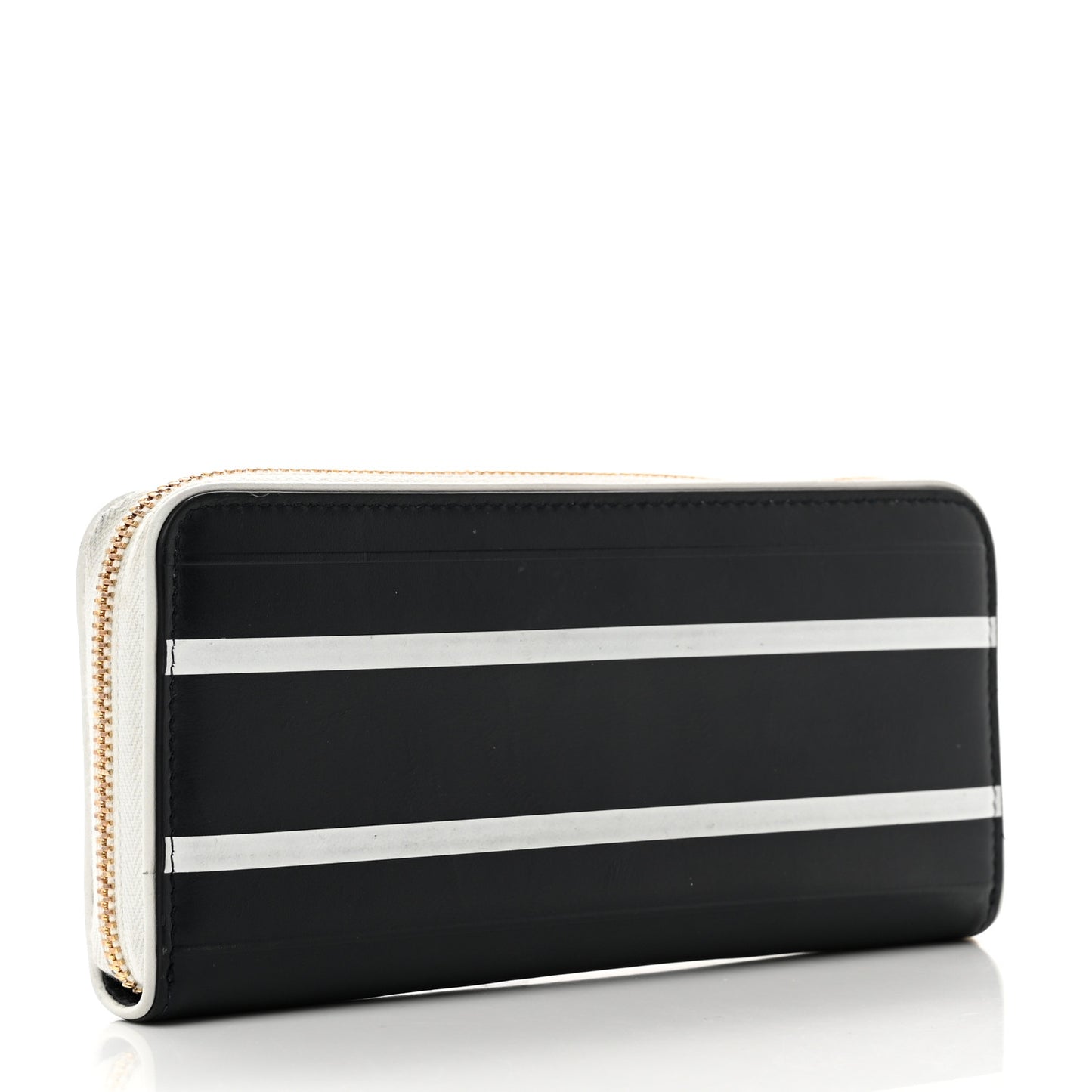 Calfskin Vibe Zip Wallet Blue White