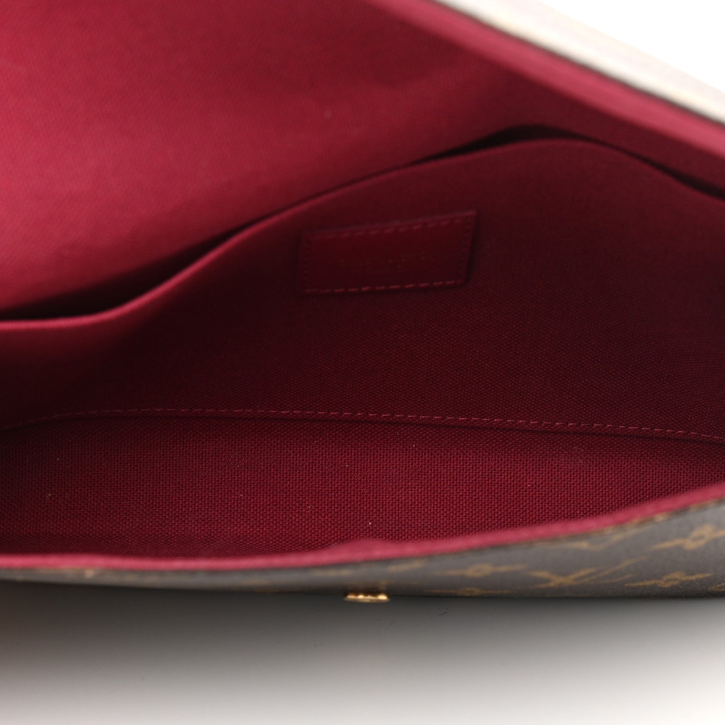 Monogram Pochette Felicie Chain Wallet Fuchsia