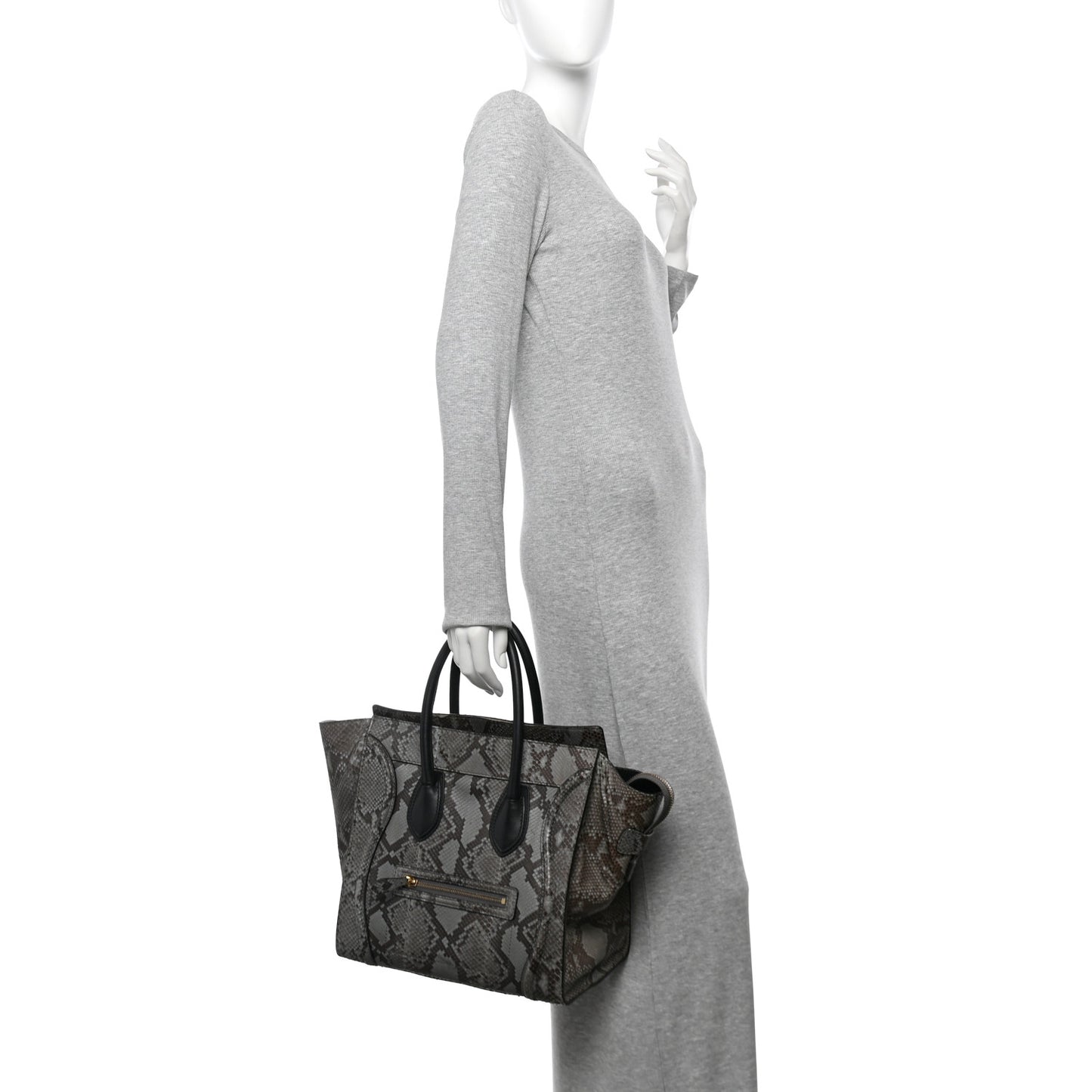 Snakeskin Mini Luggage Grey