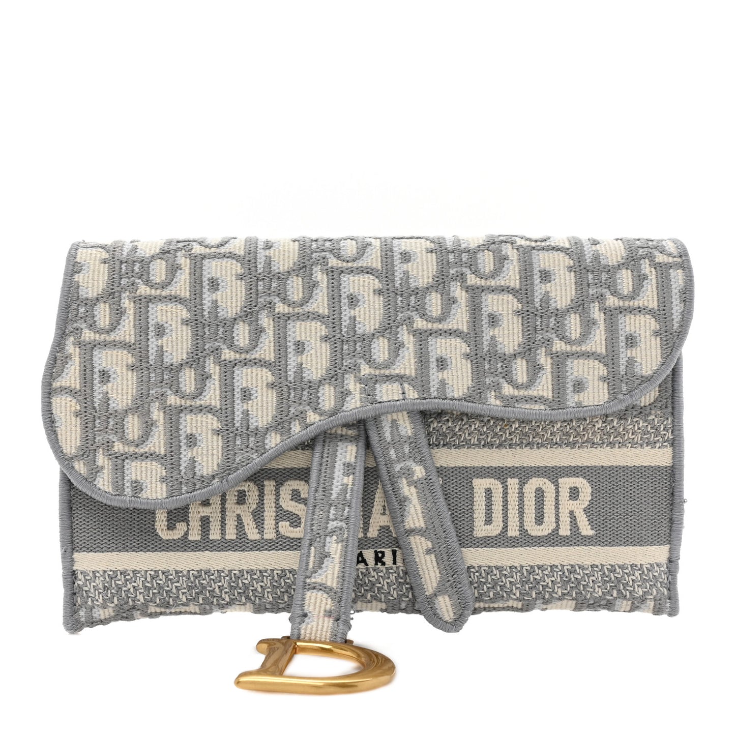 Oblique Slim Saddle Pouch Grey