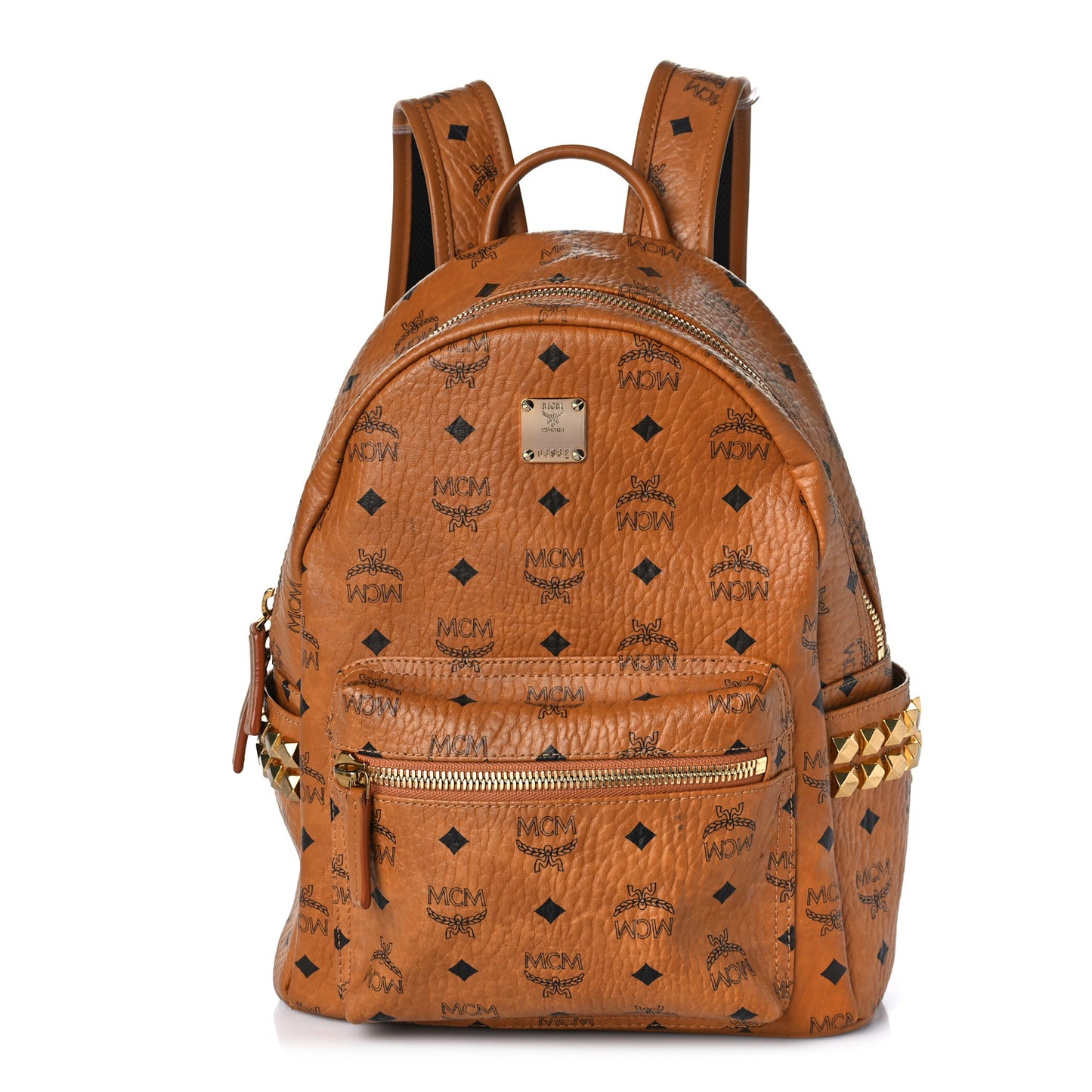 Visetos Small Side Stud Stark Backpack Cognac