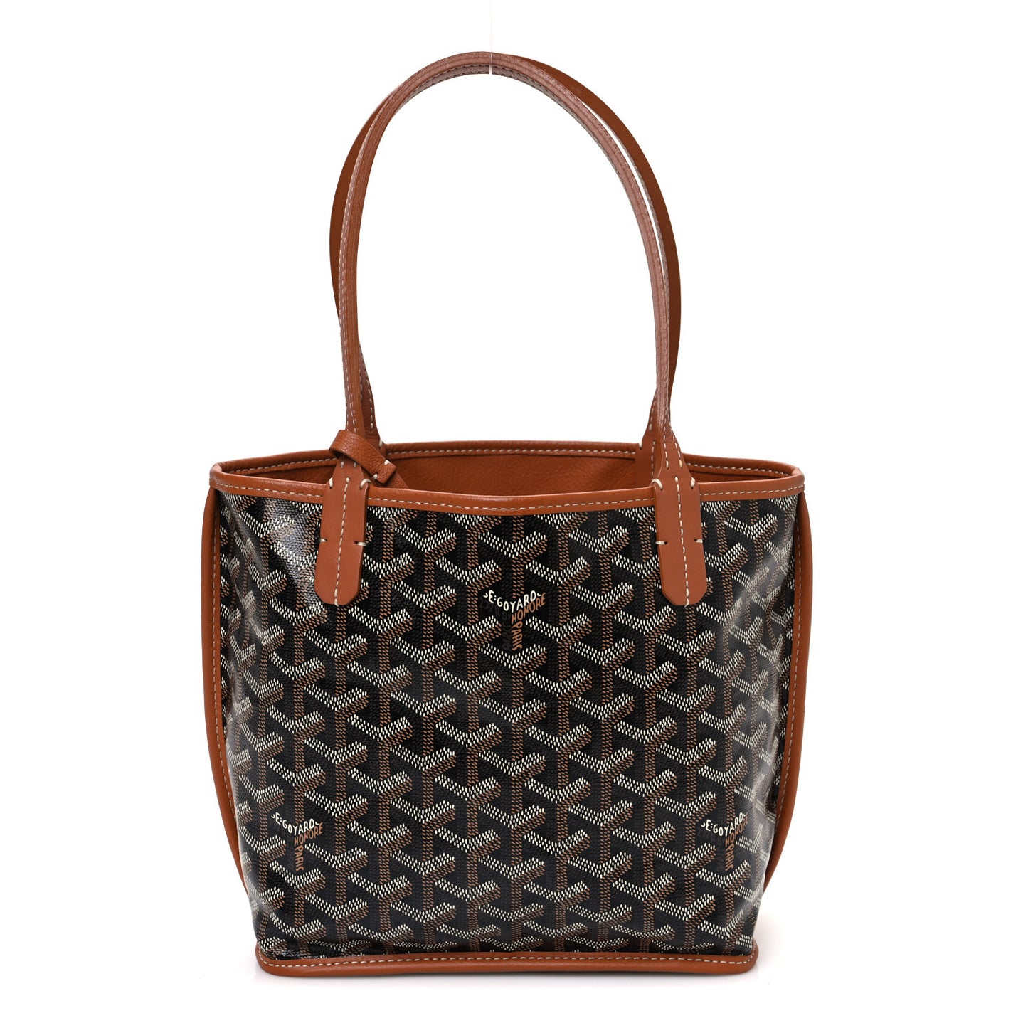 Goyardine Reversible Mini Anjou Black Gold