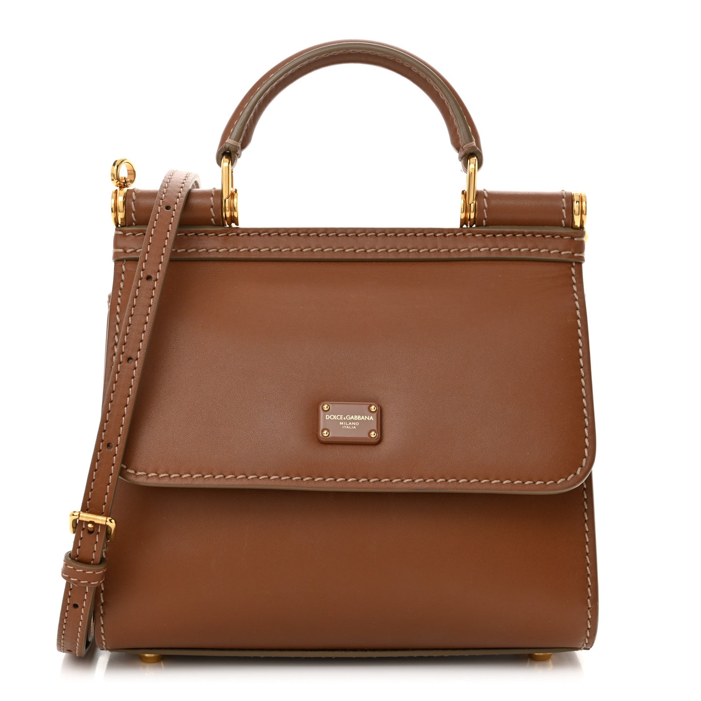Vitello Morbido Mini Sicily 58 Bag Tan