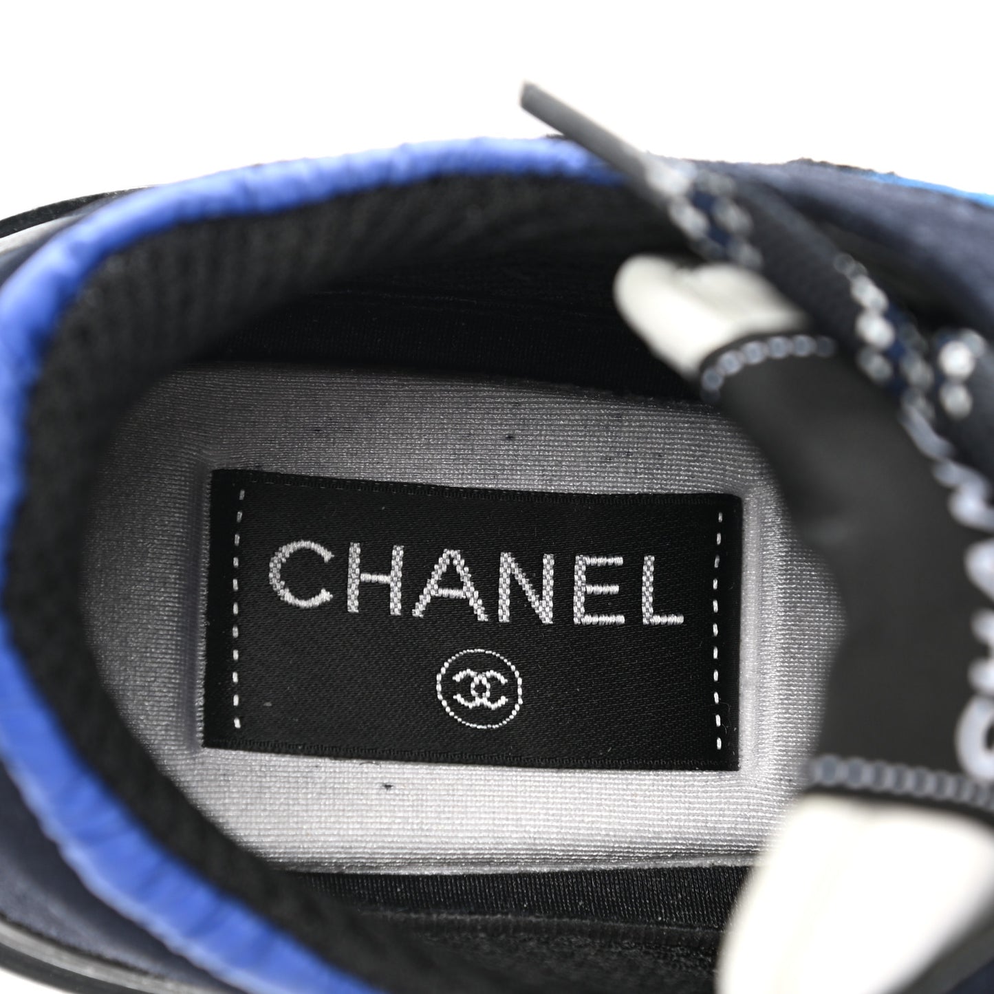 Suede Calfskin CC Sneakers 37 Blue Navy Dark Navy