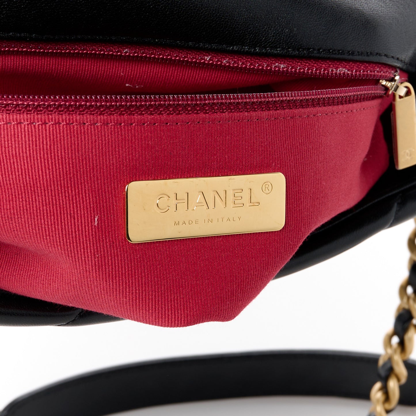 Lambskin Quilted Medium Chanel 19 Flap Black