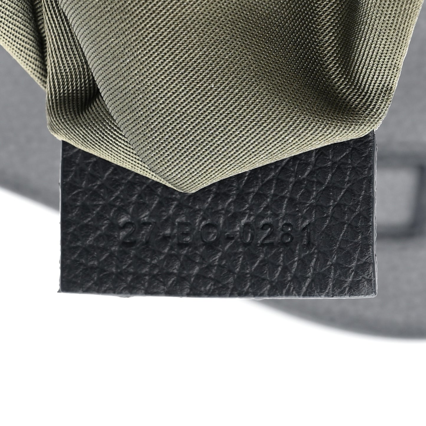 X SACAI Grained Calfskin Technical Fabric Mens Saddle Bag Olive Navy Blue